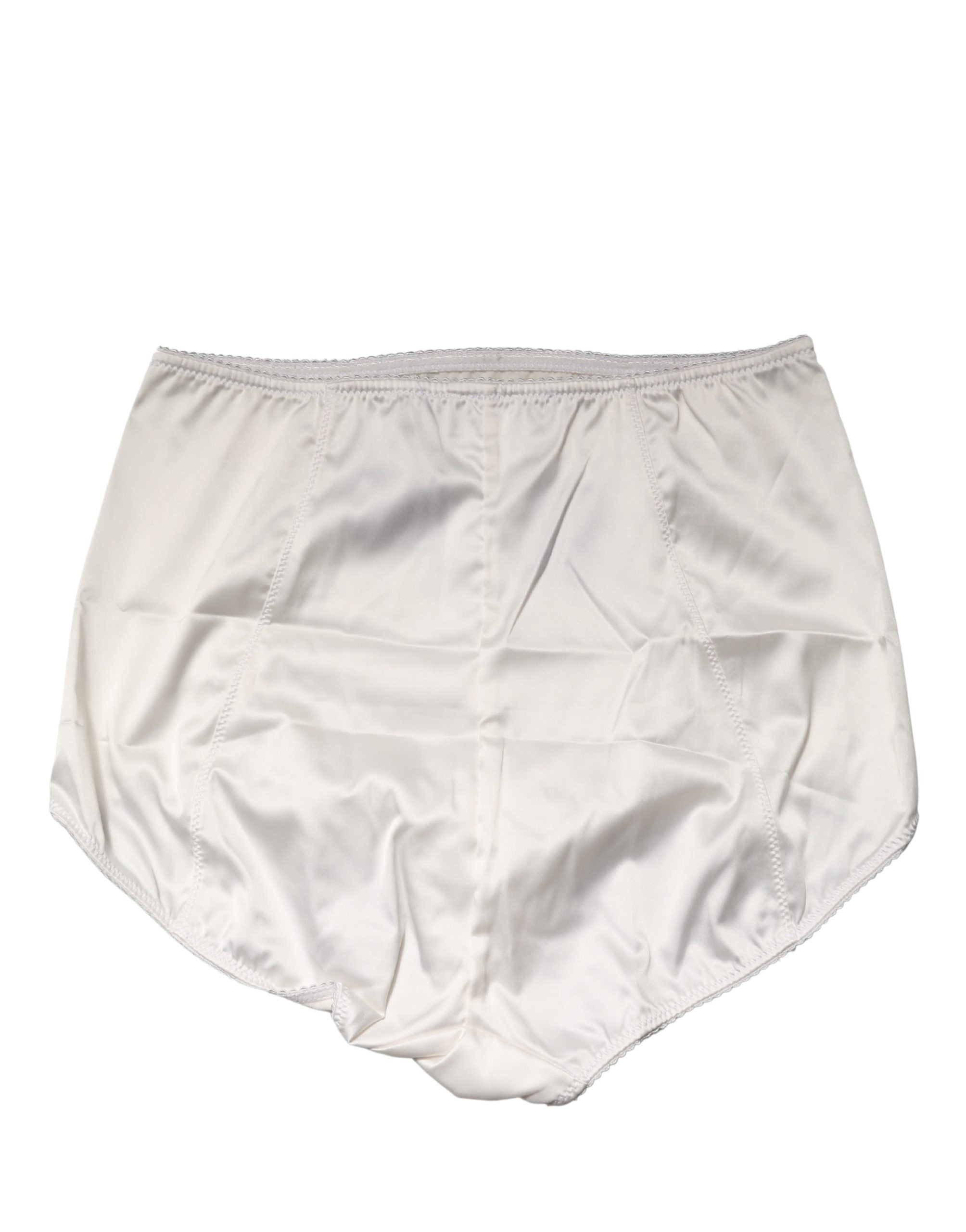 Dolce & Gabbana White Silk Blend High Waist Girdle Panty Underwear Dolce & Gabbana