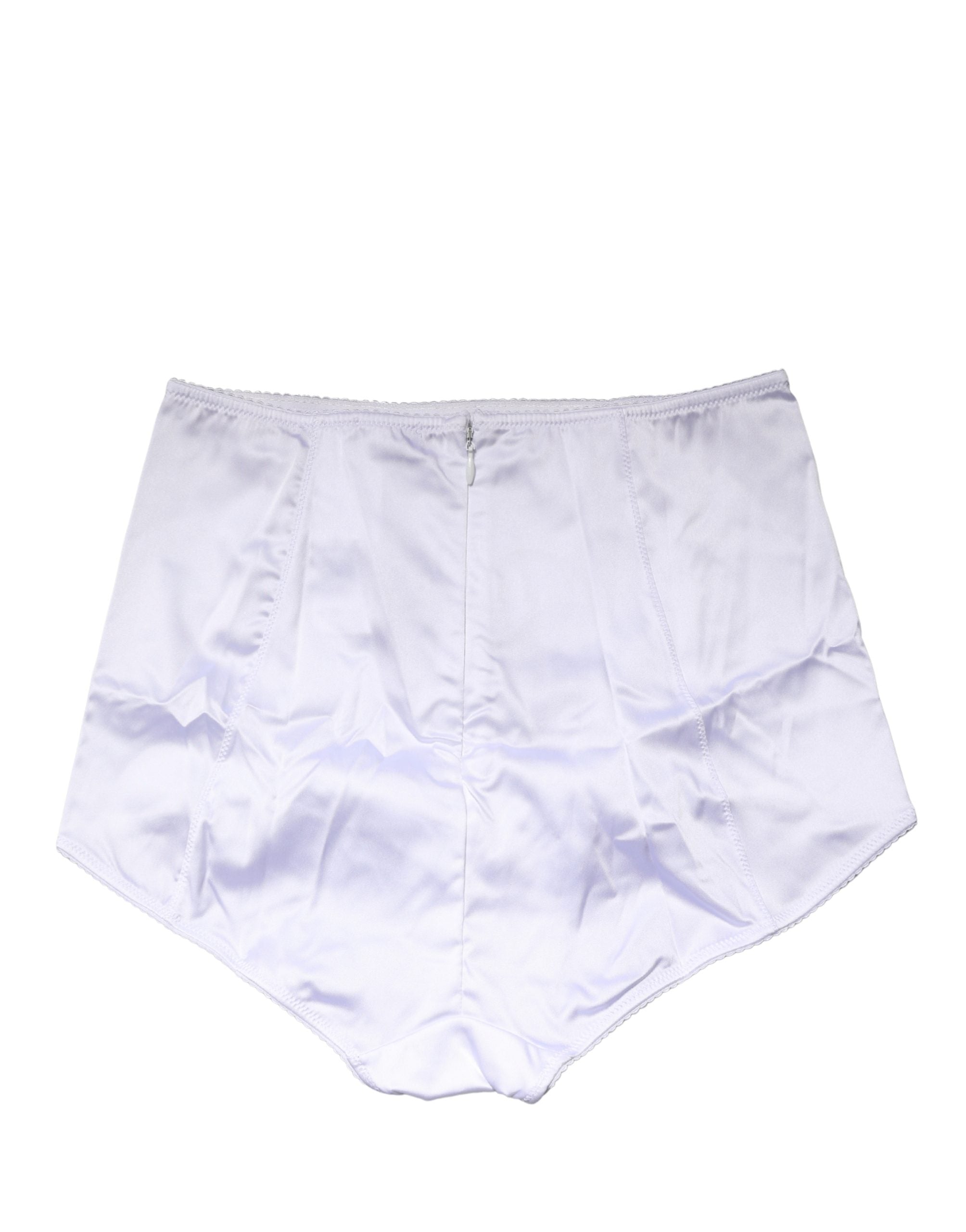 Dolce & Gabbana White Silk Blend High Waist Girdle Panty Underwear Dolce & Gabbana