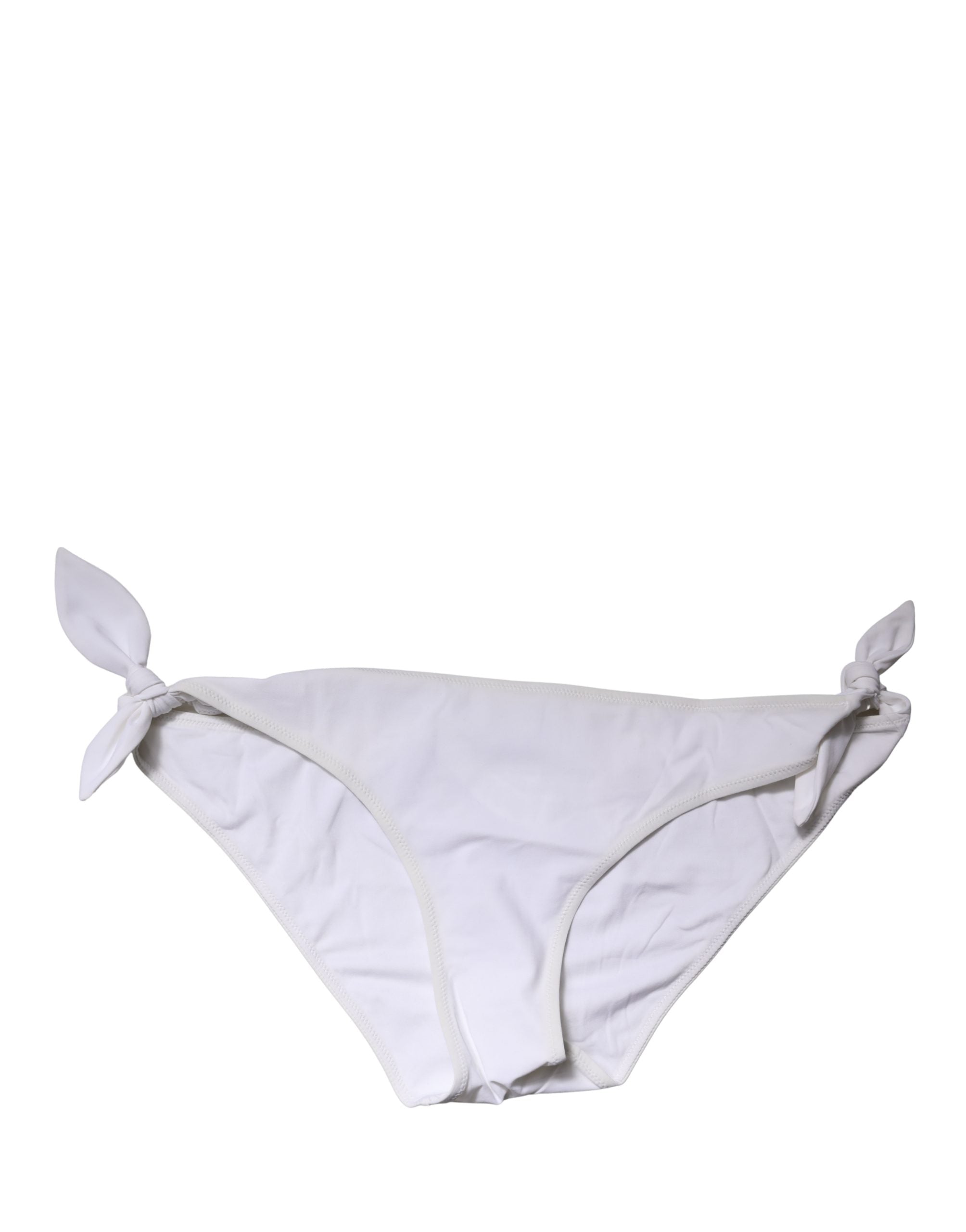 Dolce & Gabbana White Side-Tie Bikini Bottom Swimsuit Swimwear Dolce & Gabbana