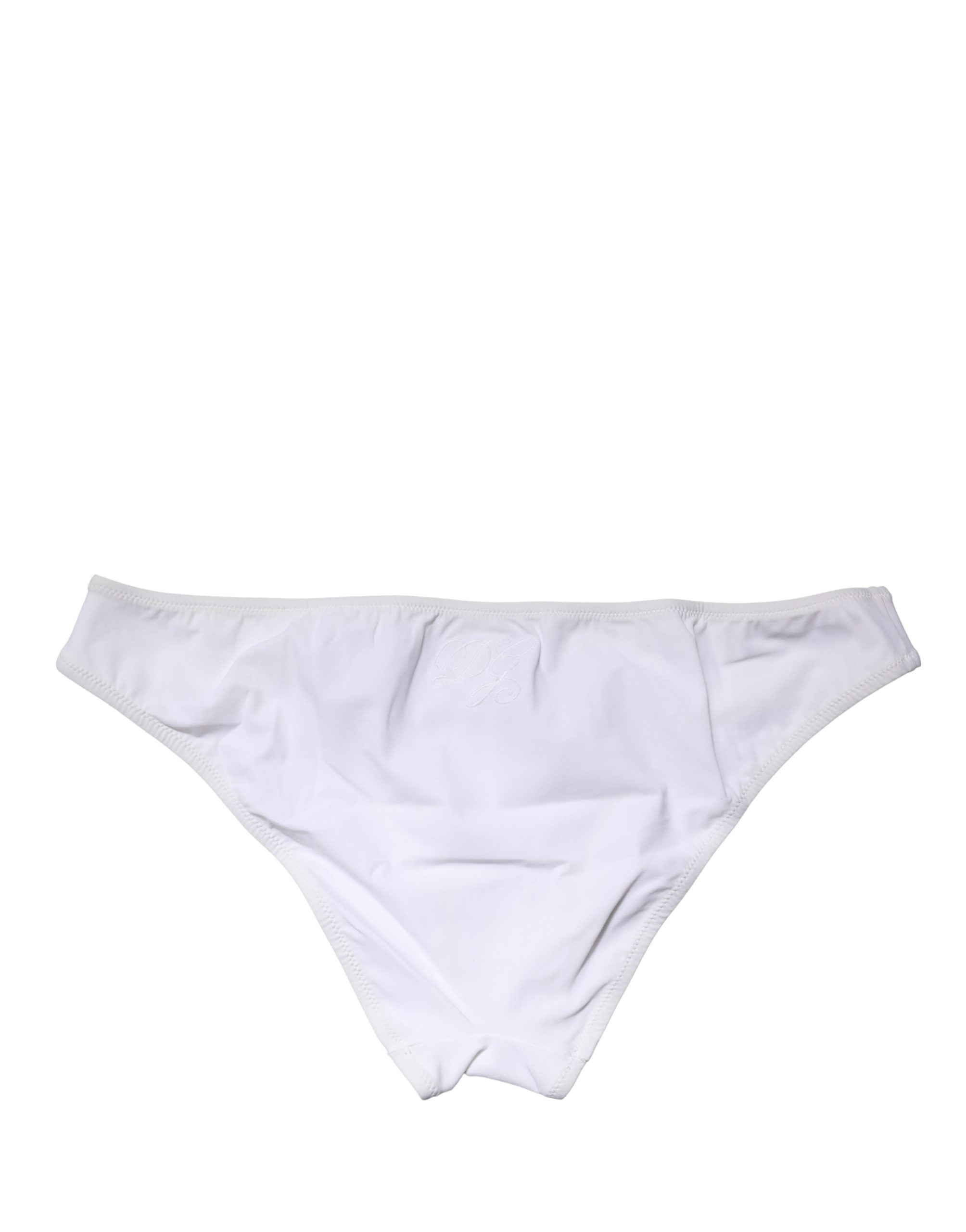Dolce & Gabbana White Nylon Stretch Mid Waist Brief Panty Underwear Dolce & Gabbana