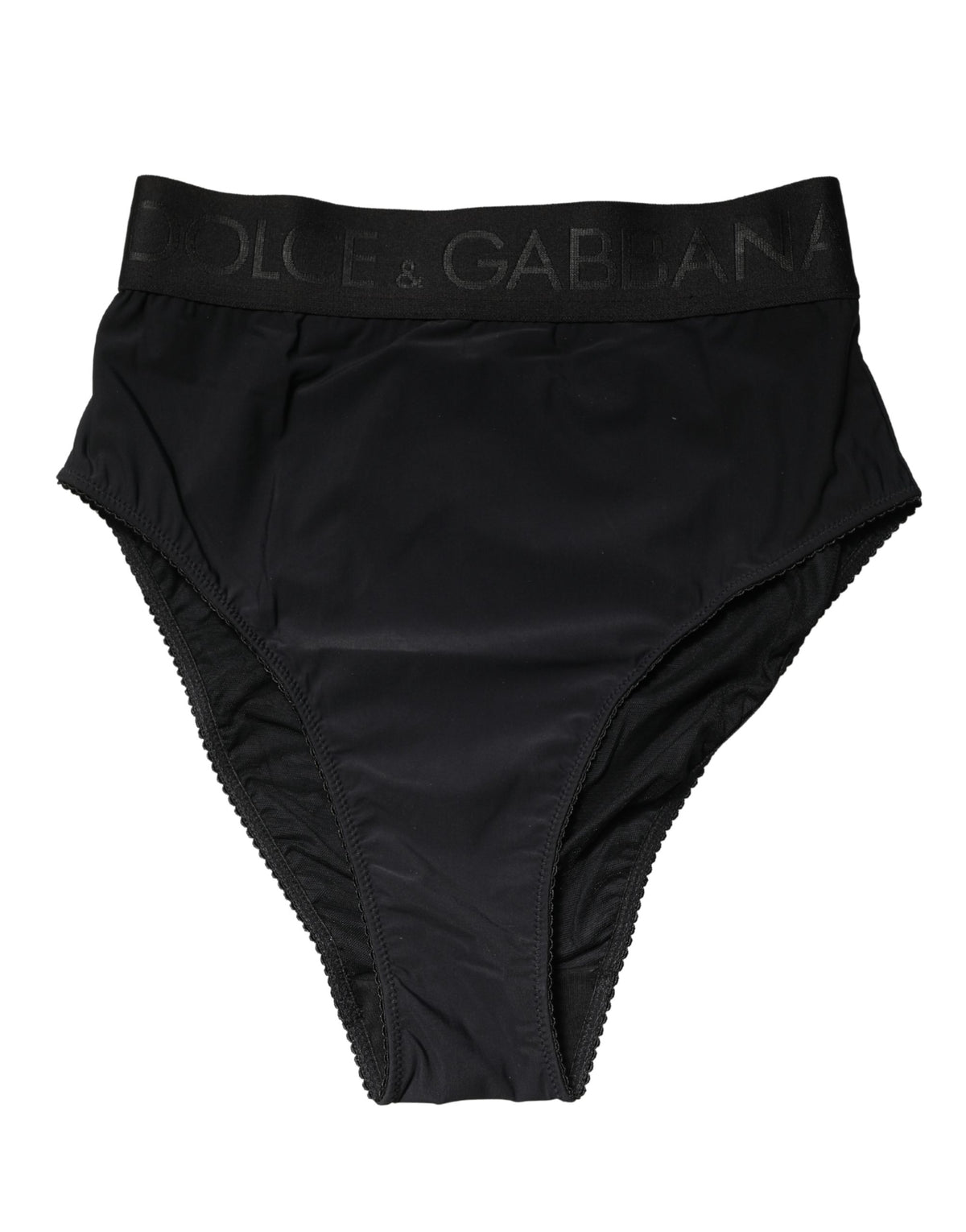 Dolce & Gabbana Black Logo Waistband High Brief Underwear