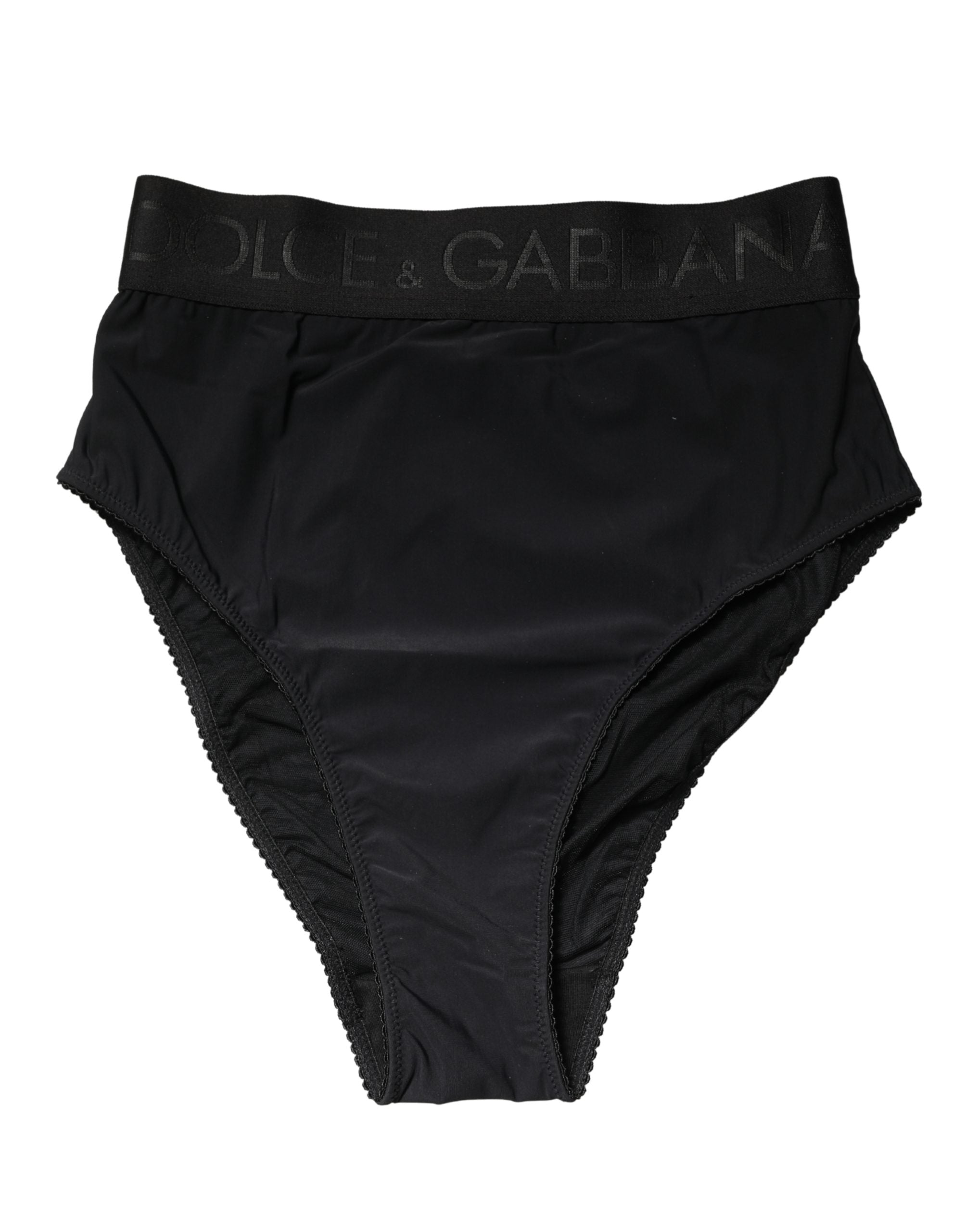 Dolce & Gabbana Black Logo Waistband High Brief Underwear Dolce & Gabbana