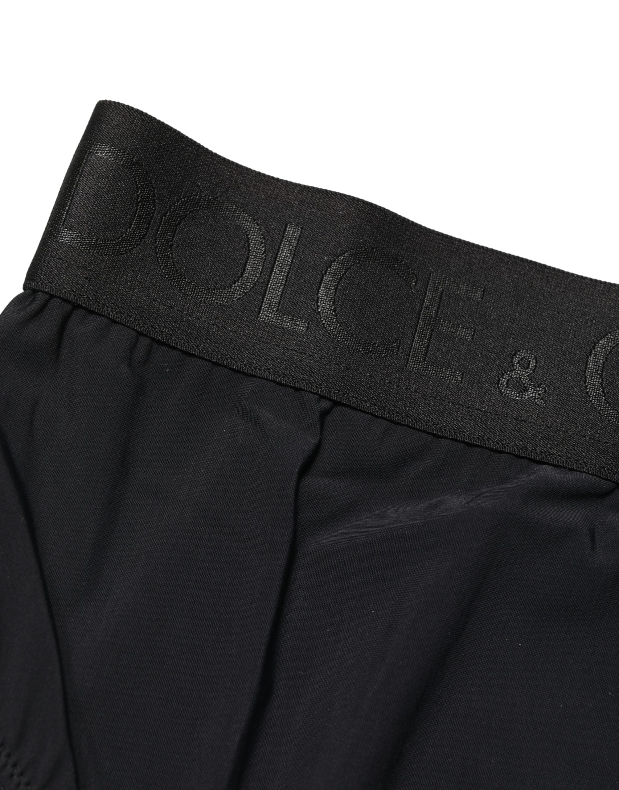 Dolce & Gabbana Black Logo Waistband High Brief Underwear Dolce & Gabbana
