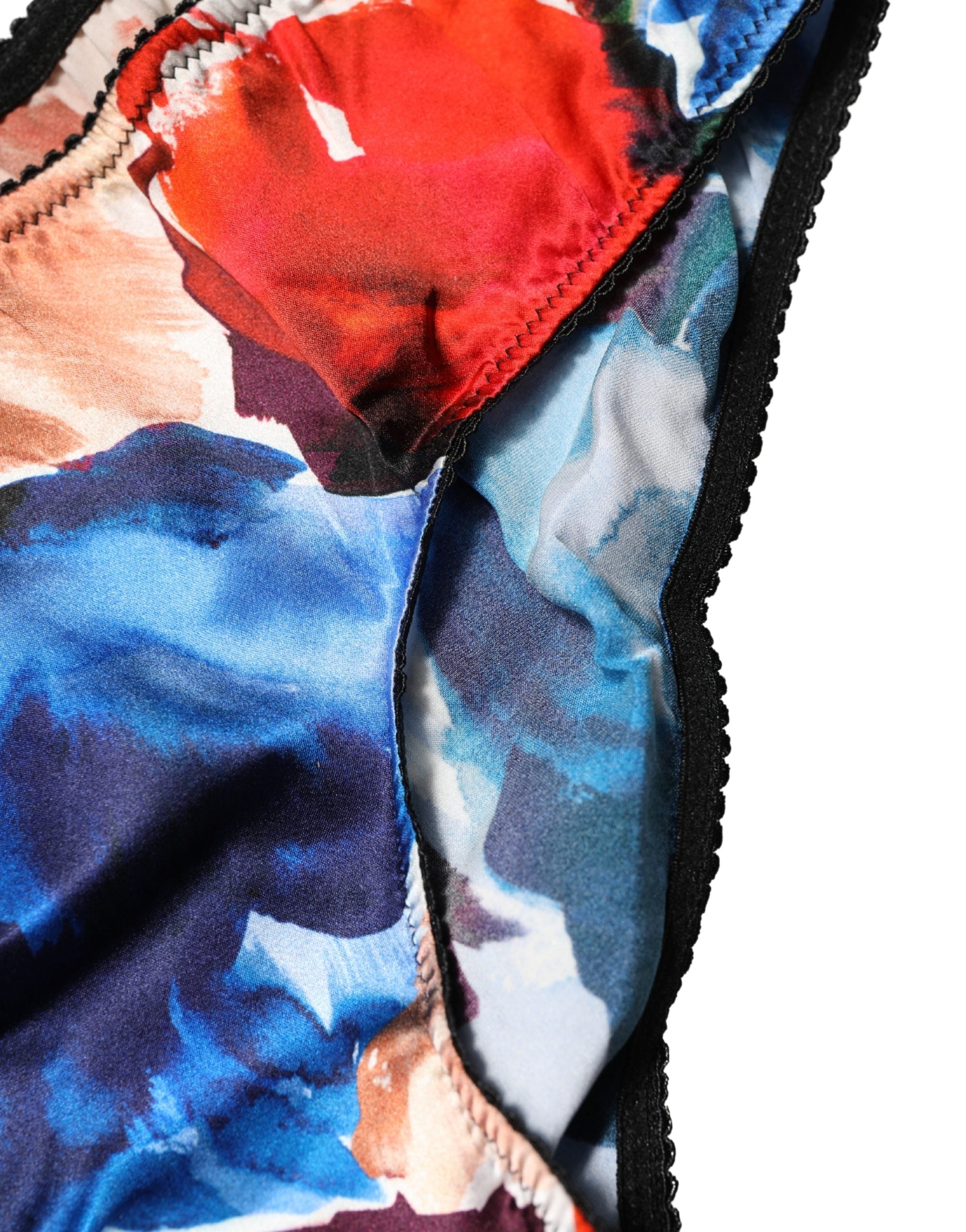 Dolce & Gabbana Multicolor Floral Mid Waist Brief Panty Underwear Dolce & Gabbana