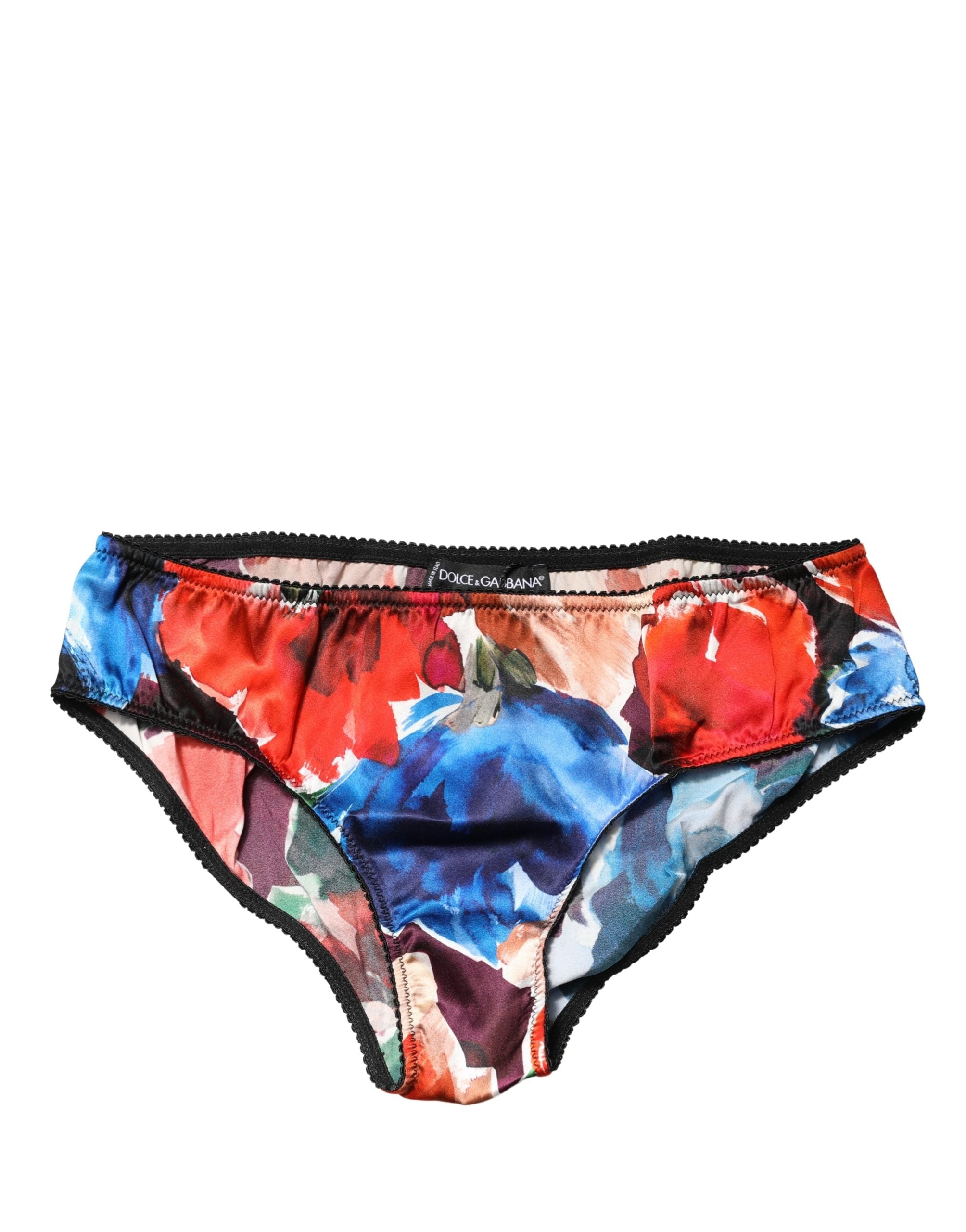 Dolce & Gabbana Multicolor Floral Mid Waist Brief Panty Underwear Dolce & Gabbana