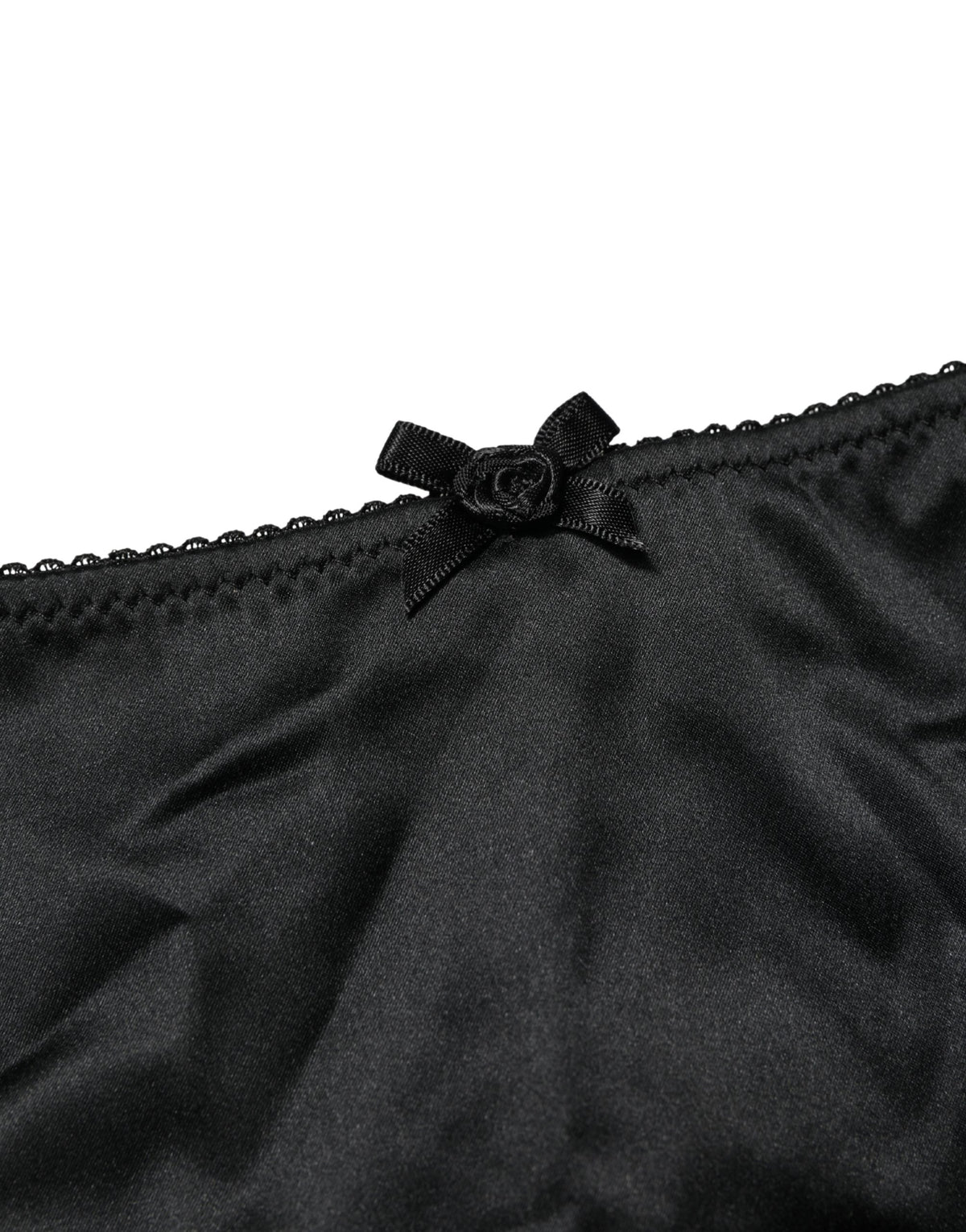Dolce & Gabbana Black Silk Stretch Mid Waist Brief Panty Underwear