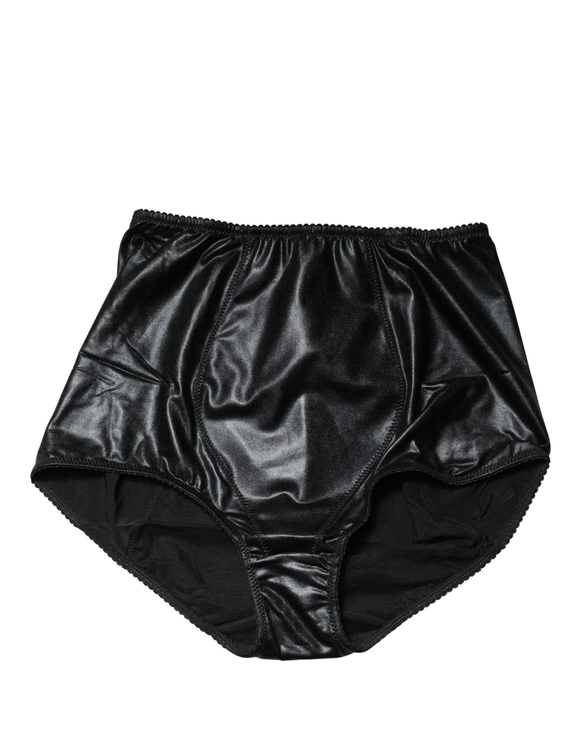 Dolce & Gabbana Black Silk Blend High Waist Girdle Panty Underwear Dolce & Gabbana