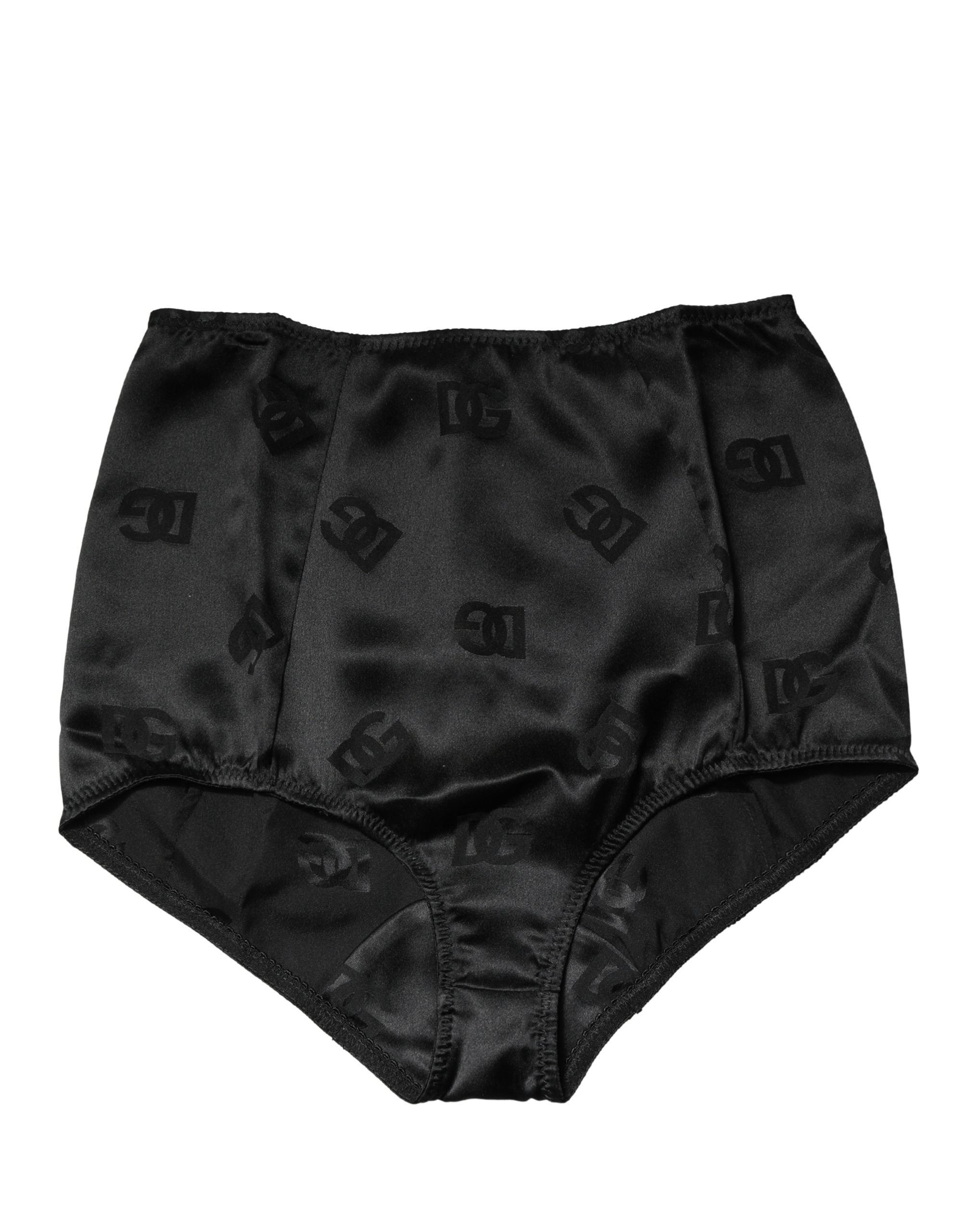 Dolce & Gabbana Black Silk Blend High Waist Girdle Panty Underwear Dolce & Gabbana
