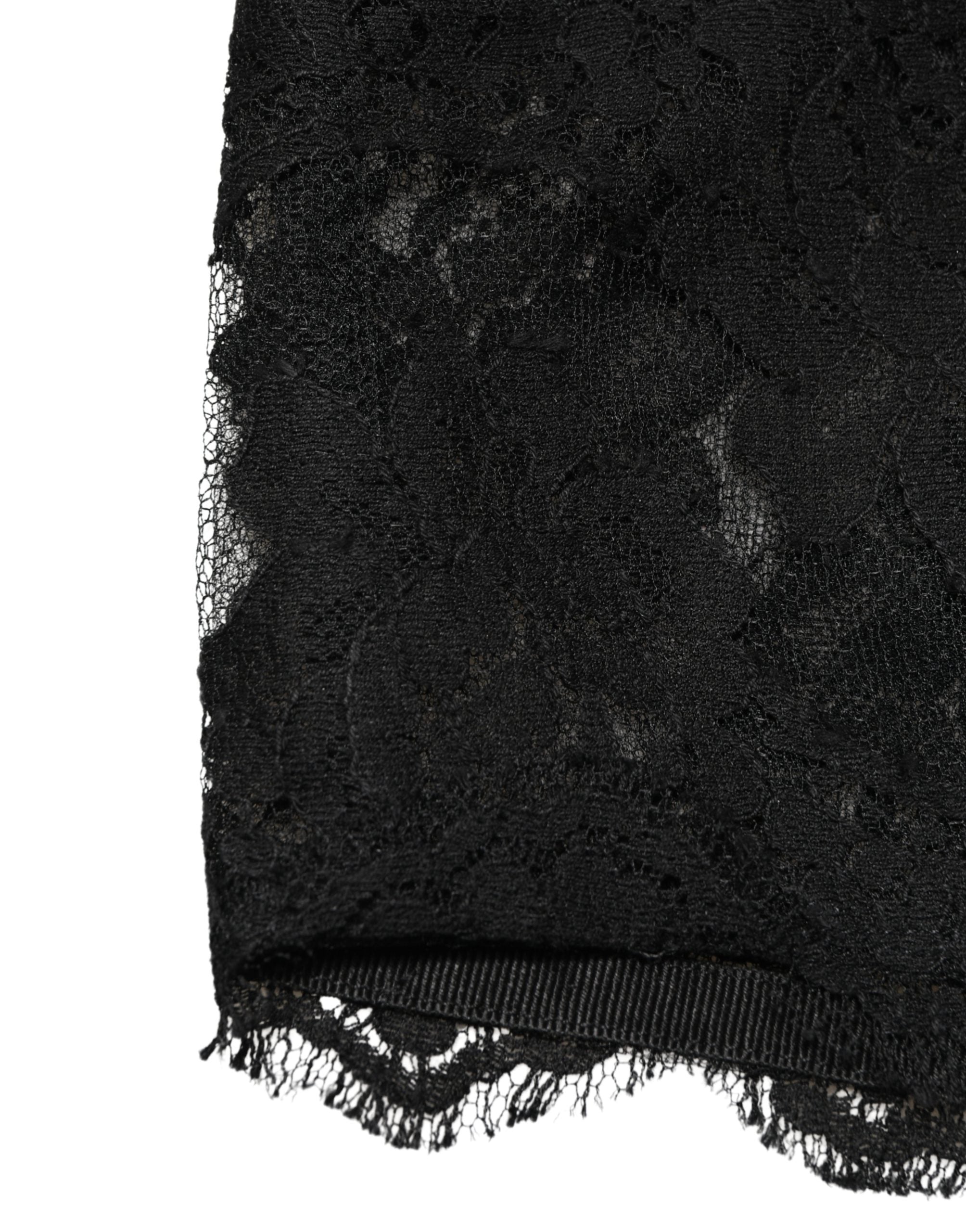 Dolce & Gabbana Black Lace Bandeau Bra Tube Top Underwear Dolce & Gabbana