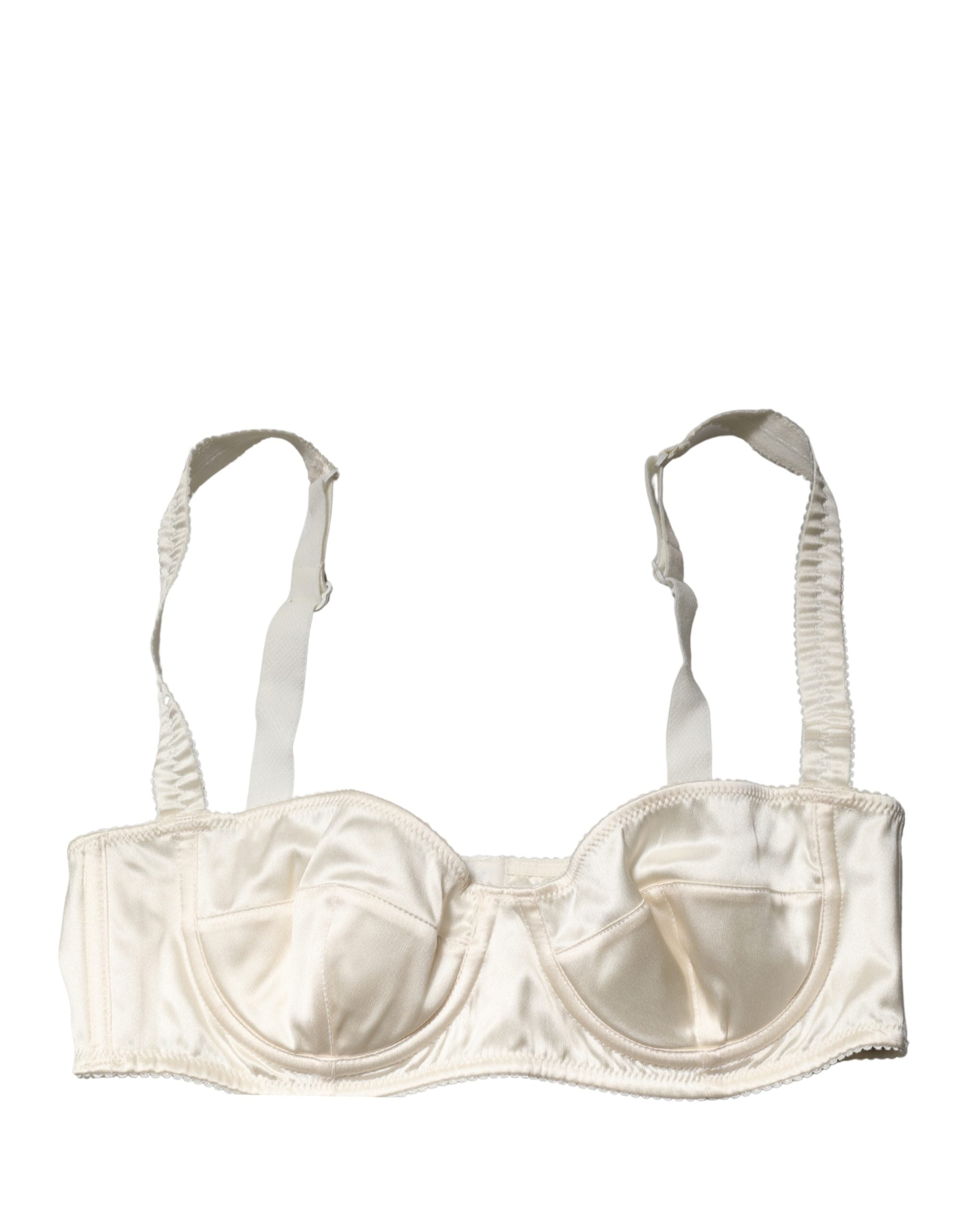 Dolce & Gabbana Off White Semi-Pad Underwire Balconette Bra Underwear Dolce & Gabbana