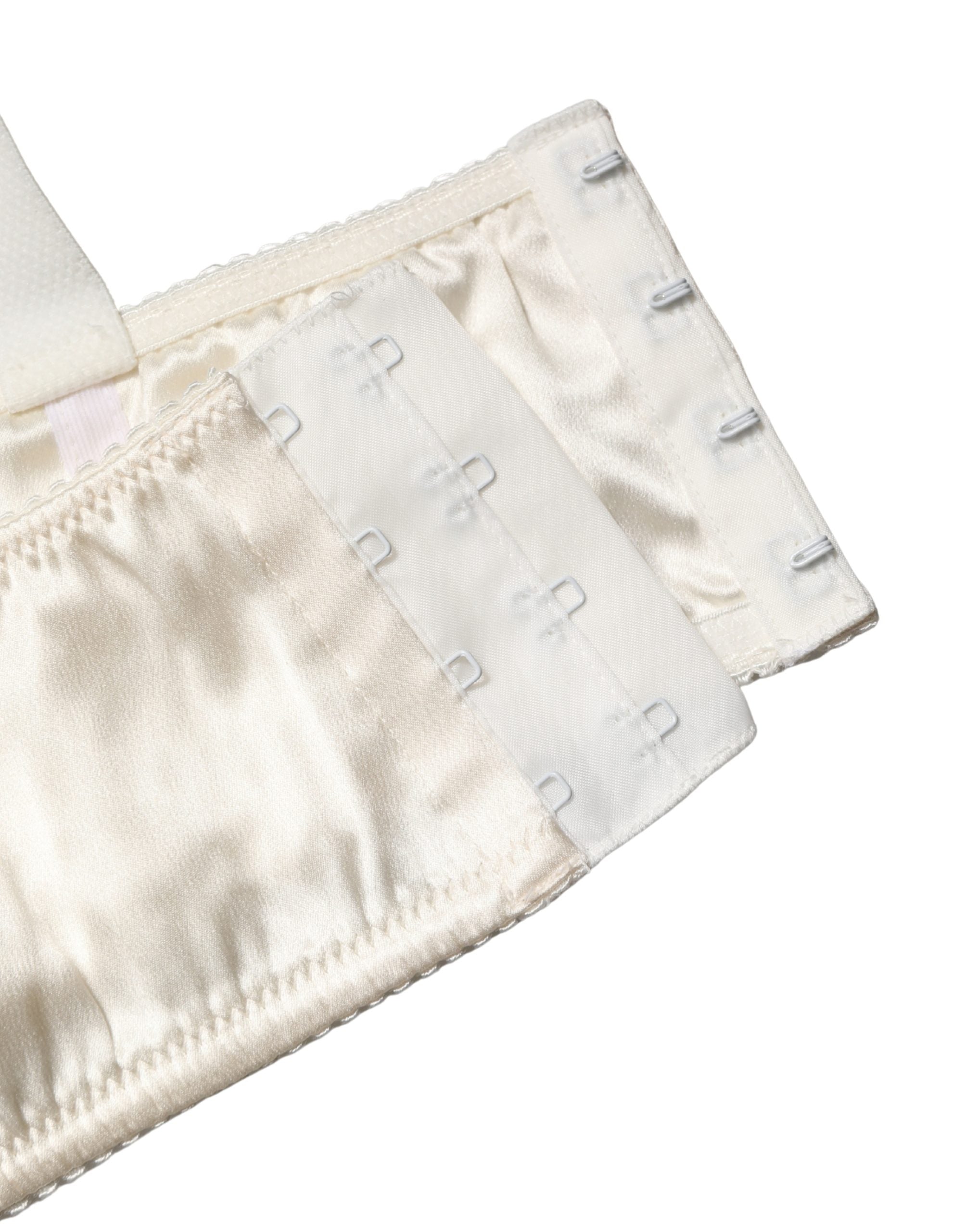 Dolce & Gabbana Off White Semi-Pad Underwire Balconette Bra Underwear Dolce & Gabbana