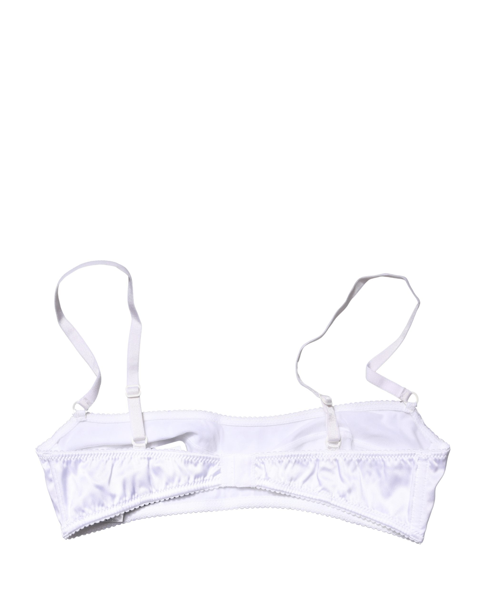 Dolce & Gabbana White Semi-Pad Underwire Balconette Bra Underwear Dolce & Gabbana
