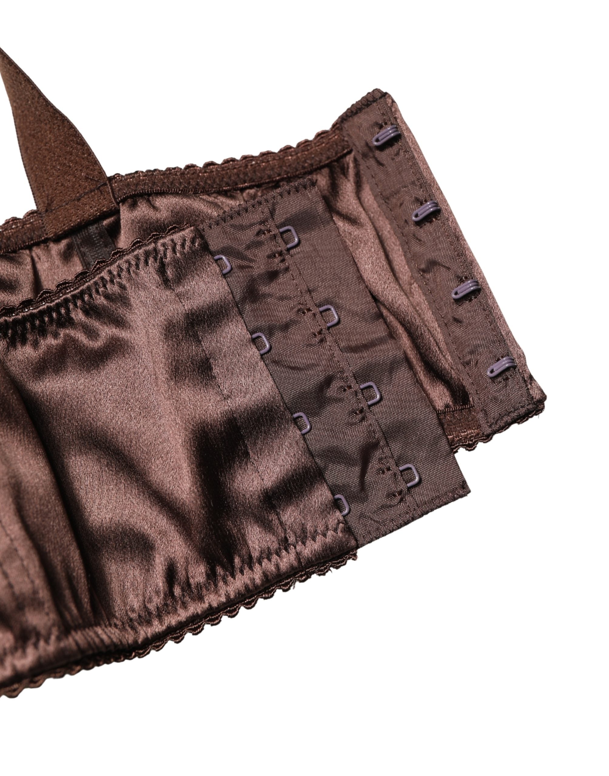 Dolce & Gabbana Brown Semi-Pad Underwire Balconette Underwear Dolce & Gabbana