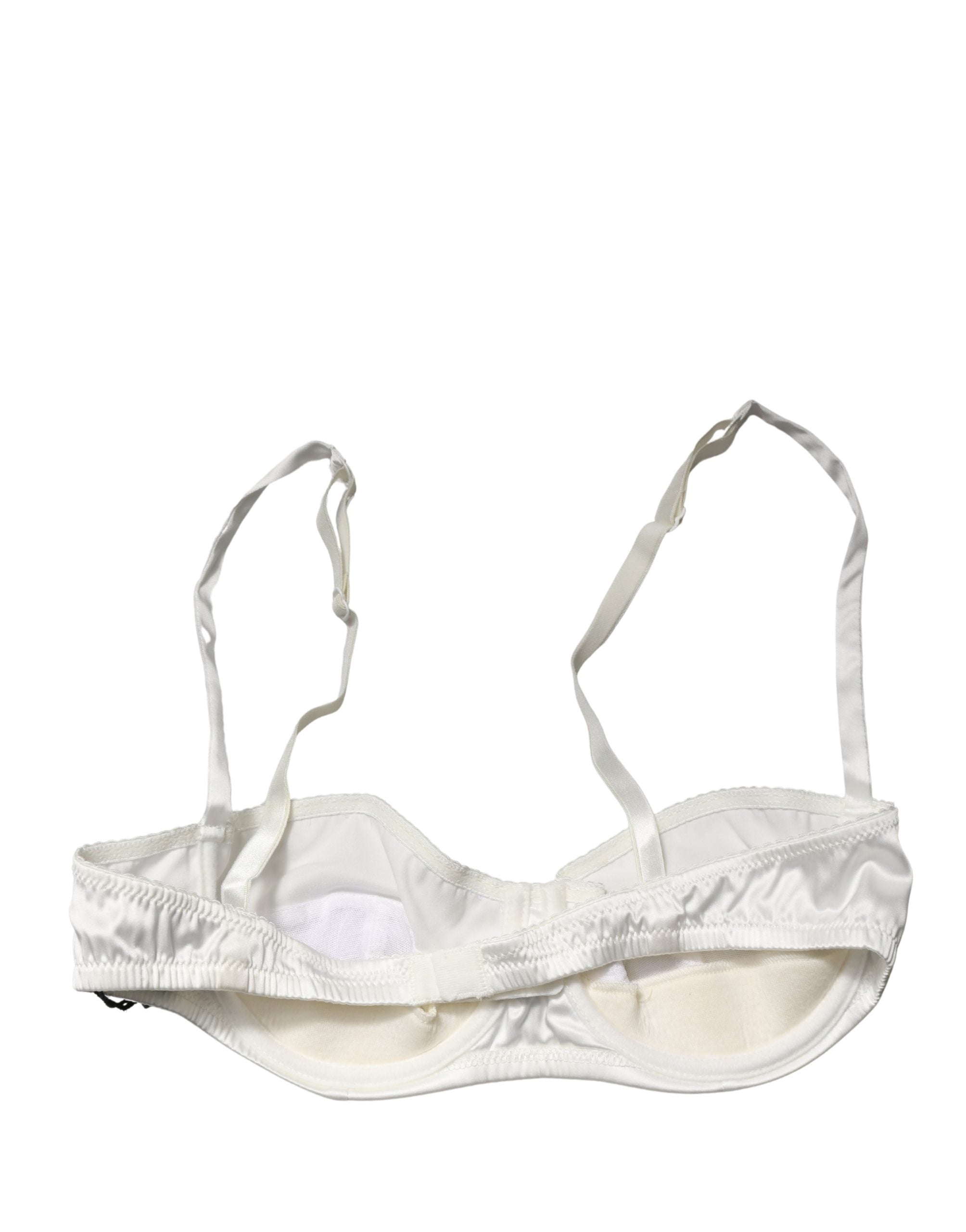 Dolce & Gabbana White Semi-Pad Underwire Balconette Underwear Dolce & Gabbana