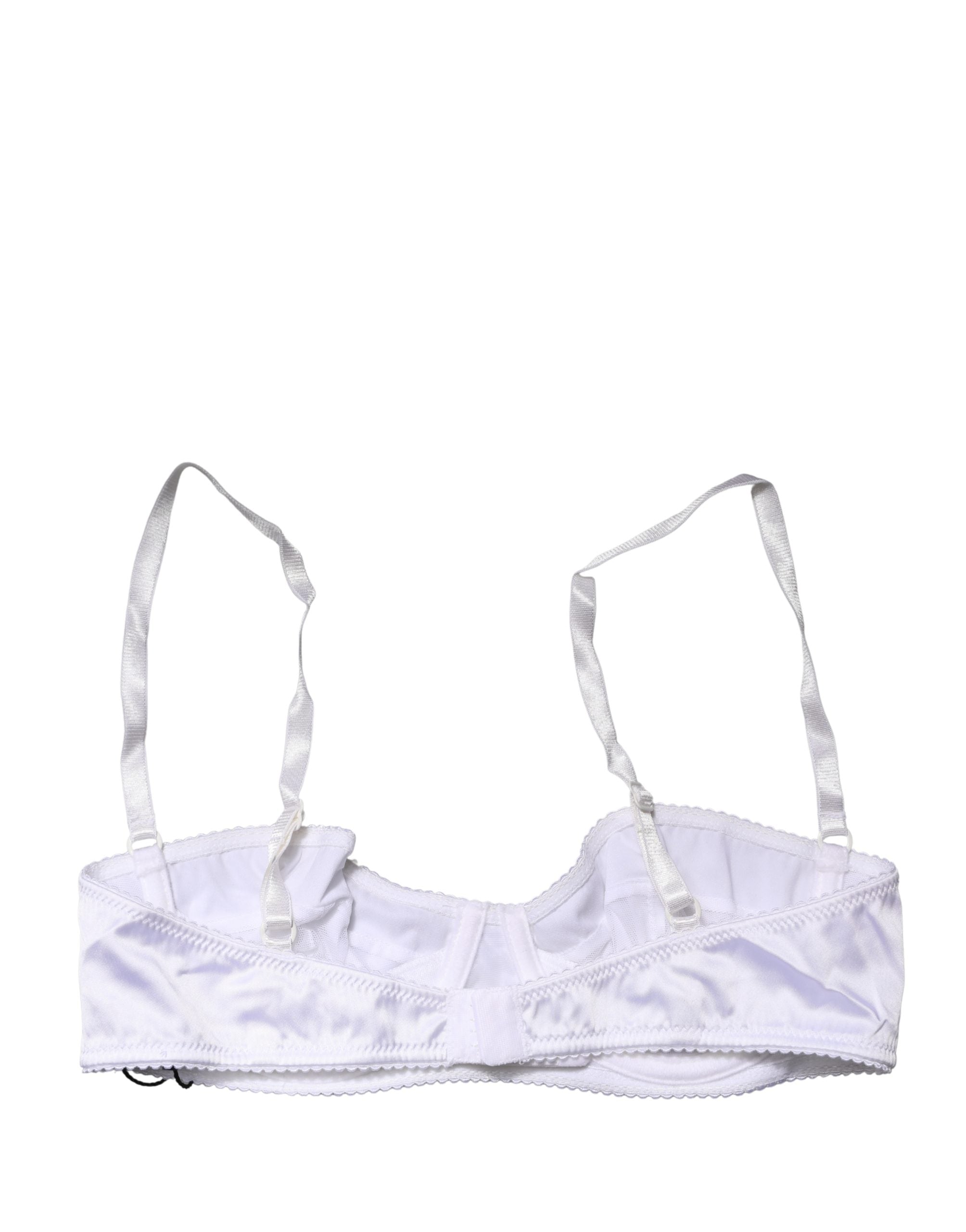 Dolce & Gabbana White Semi-Pad Underwire Balconette Bra Underwear Dolce & Gabbana