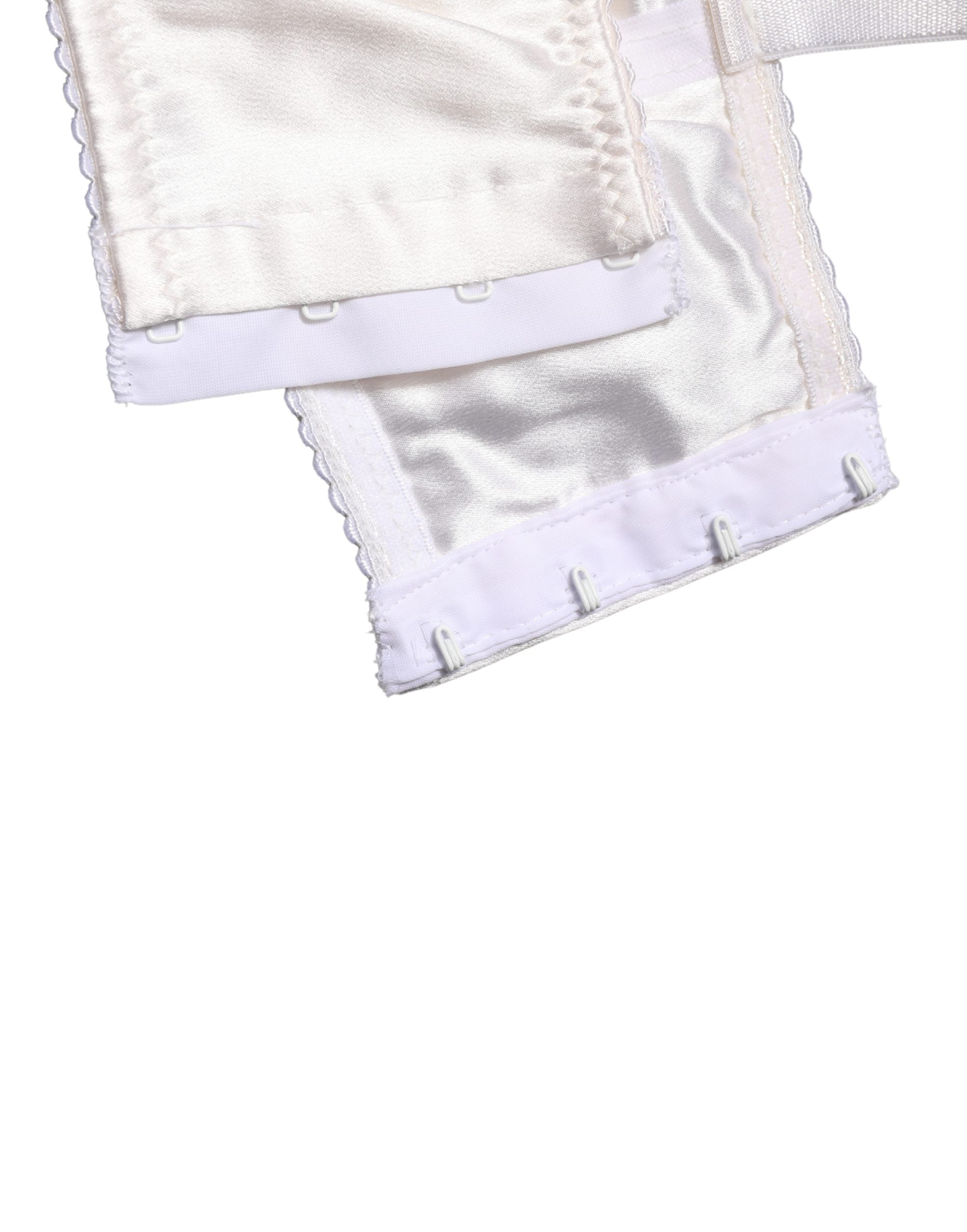Dolce & Gabbana White Semi-Pad Underwire Balconette Bra Underwear Dolce & Gabbana