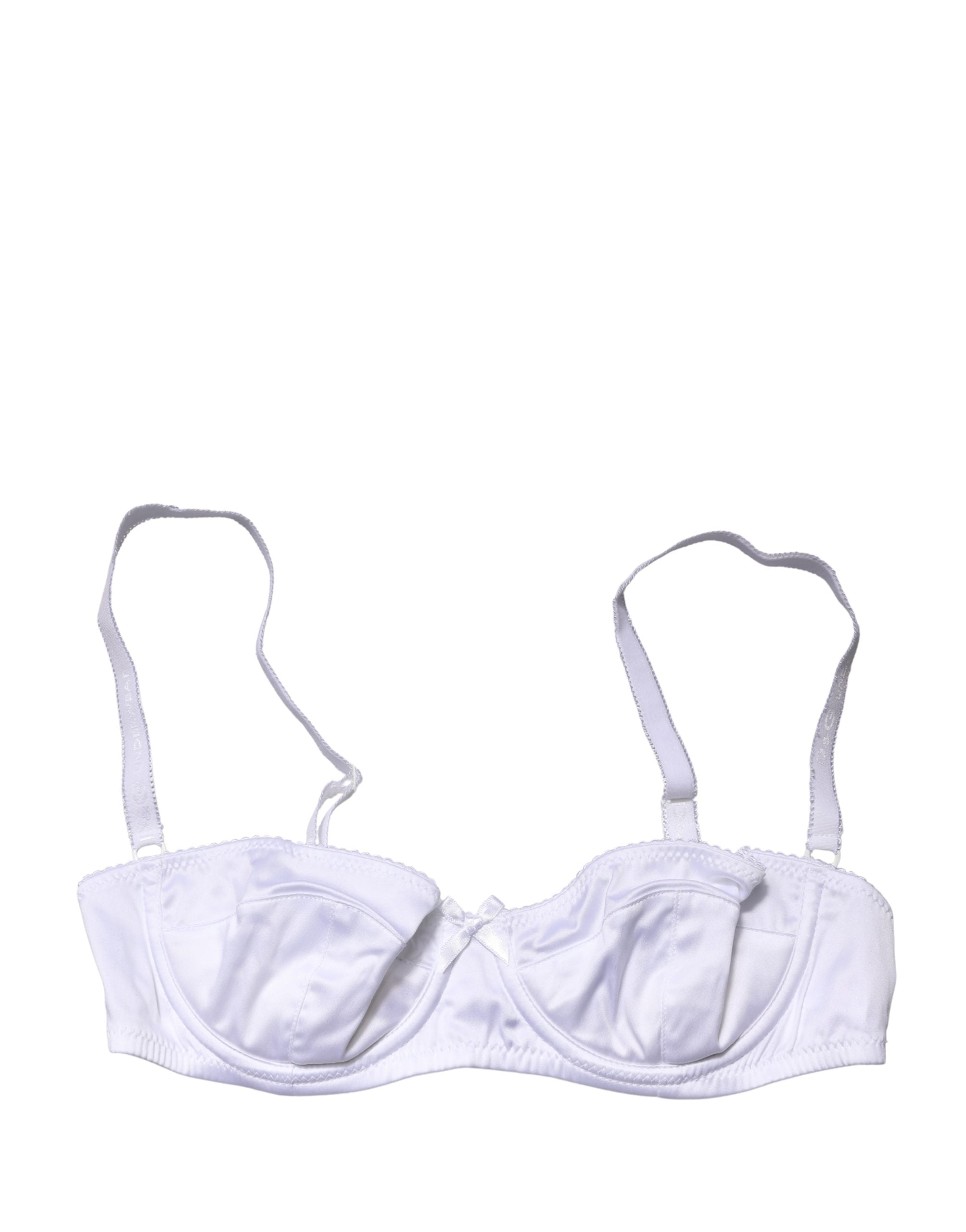 Dolce & Gabbana White Semi-Pad Underwire Balconette Bra Underwear Dolce & Gabbana
