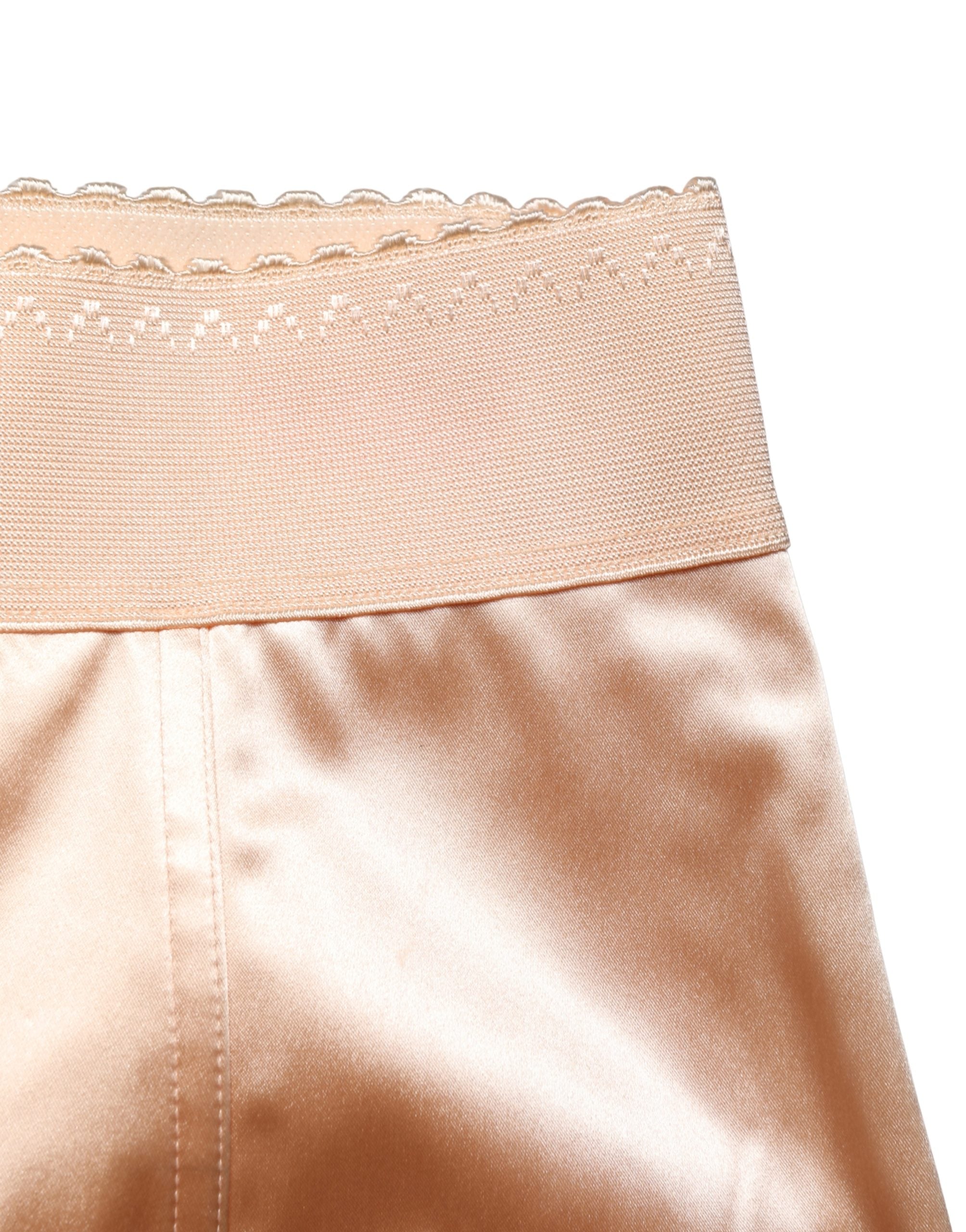 Dolce & Gabbana Beige Silk Blend High Waist Girdle Panty Underwear Dolce & Gabbana
