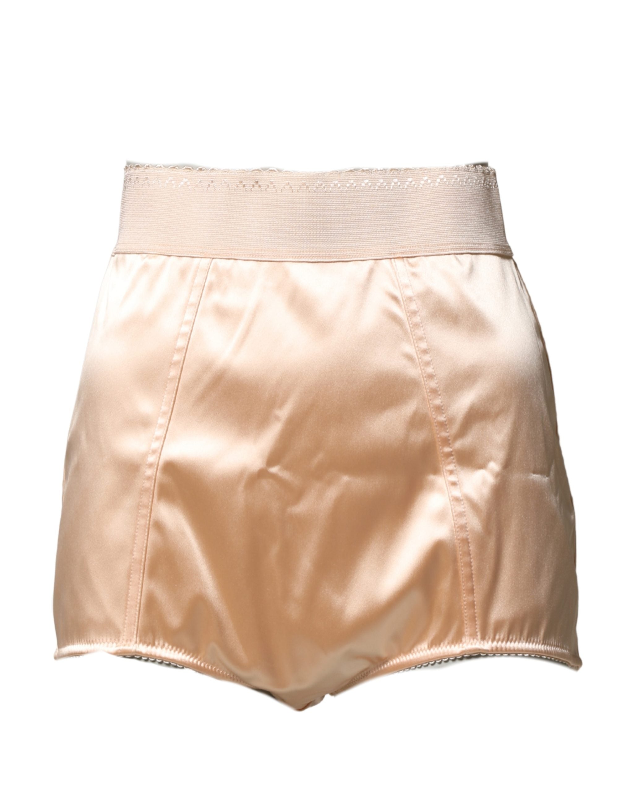 Dolce & Gabbana Beige Silk Blend High Waist Girdle Panty Underwear Dolce & Gabbana