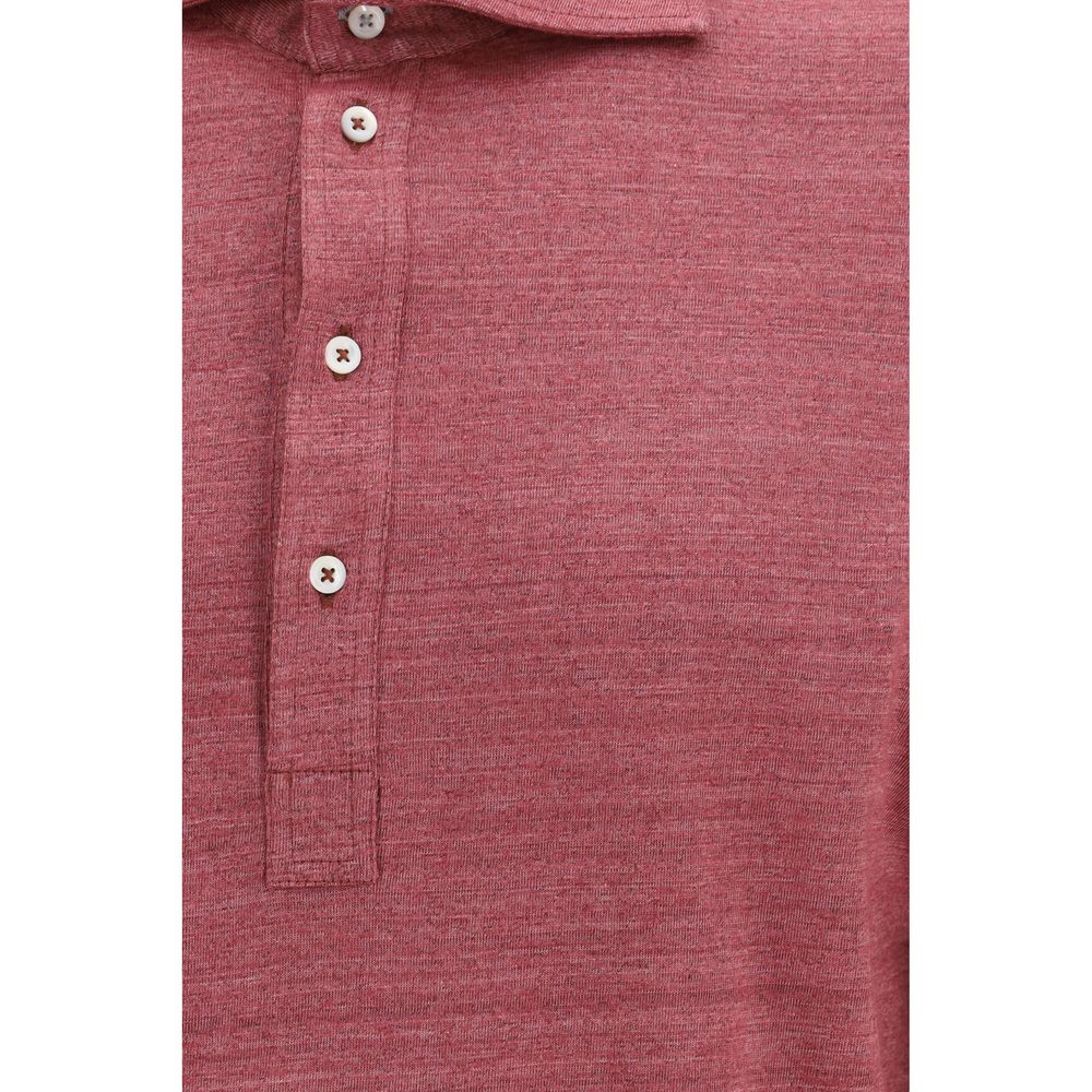 Brunello Cucinelli Multicolor Linen Polo Shirt Brunello Cucinelli