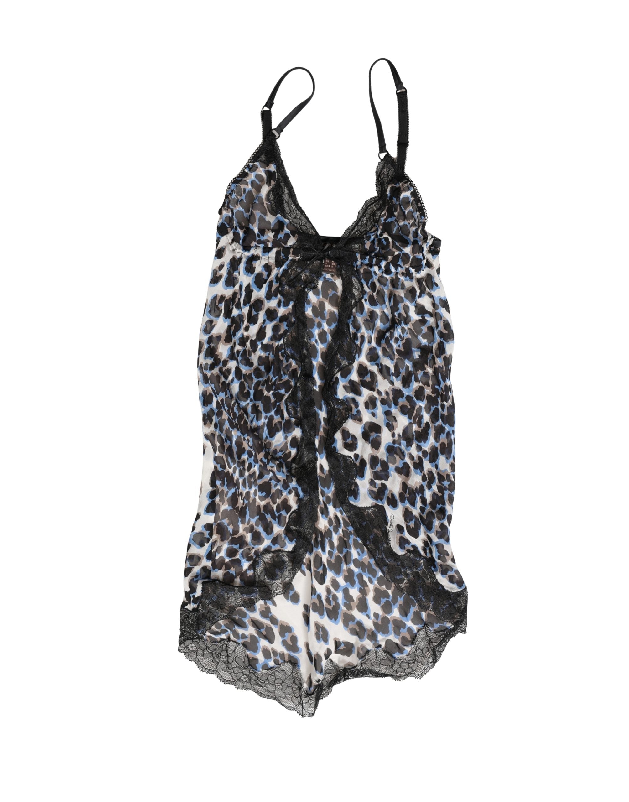 Roberto Cavalli Multicolor Leopard Babydoll Chemise Underwear Roberto Cavalli
