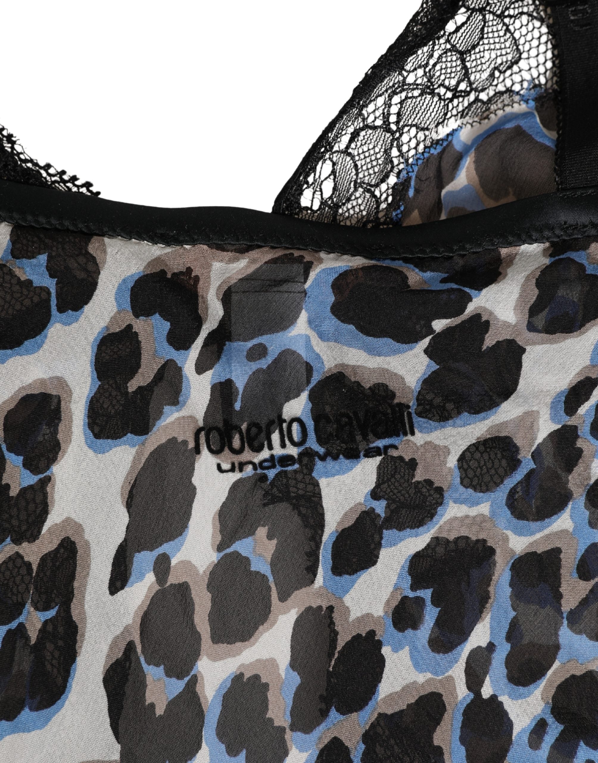 Roberto Cavalli Multicolor Leopard Babydoll Chemise Underwear Roberto Cavalli