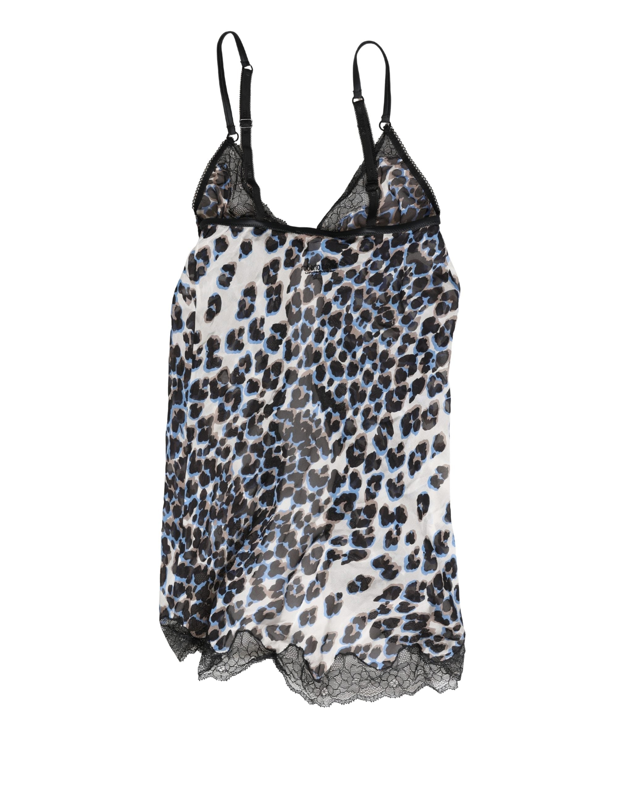 Roberto Cavalli Multicolor Leopard Babydoll Chemise Underwear Roberto Cavalli
