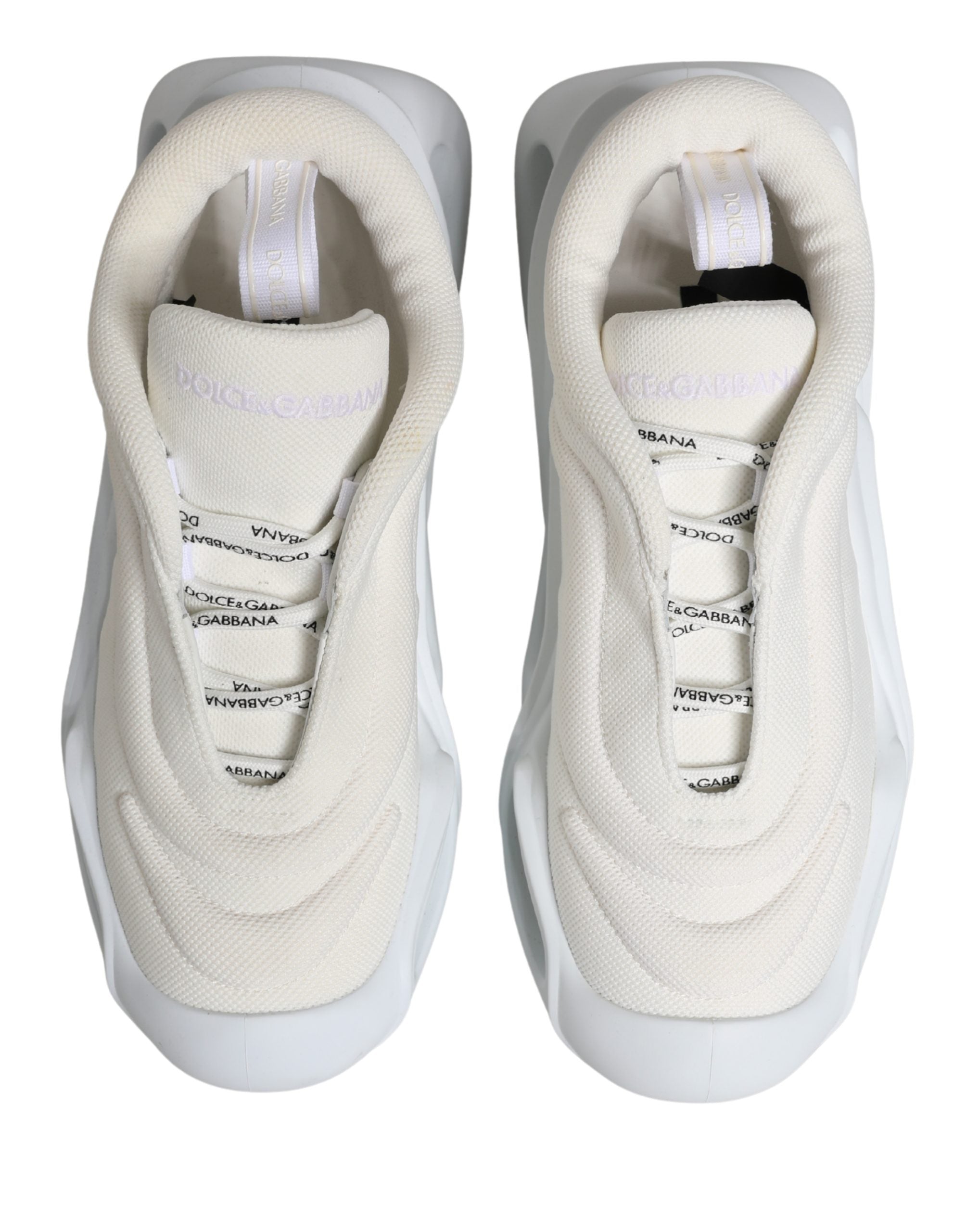 Dolce & Gabbana White Slip On Wave Low Top Sneakers Shoes Dolce & Gabbana