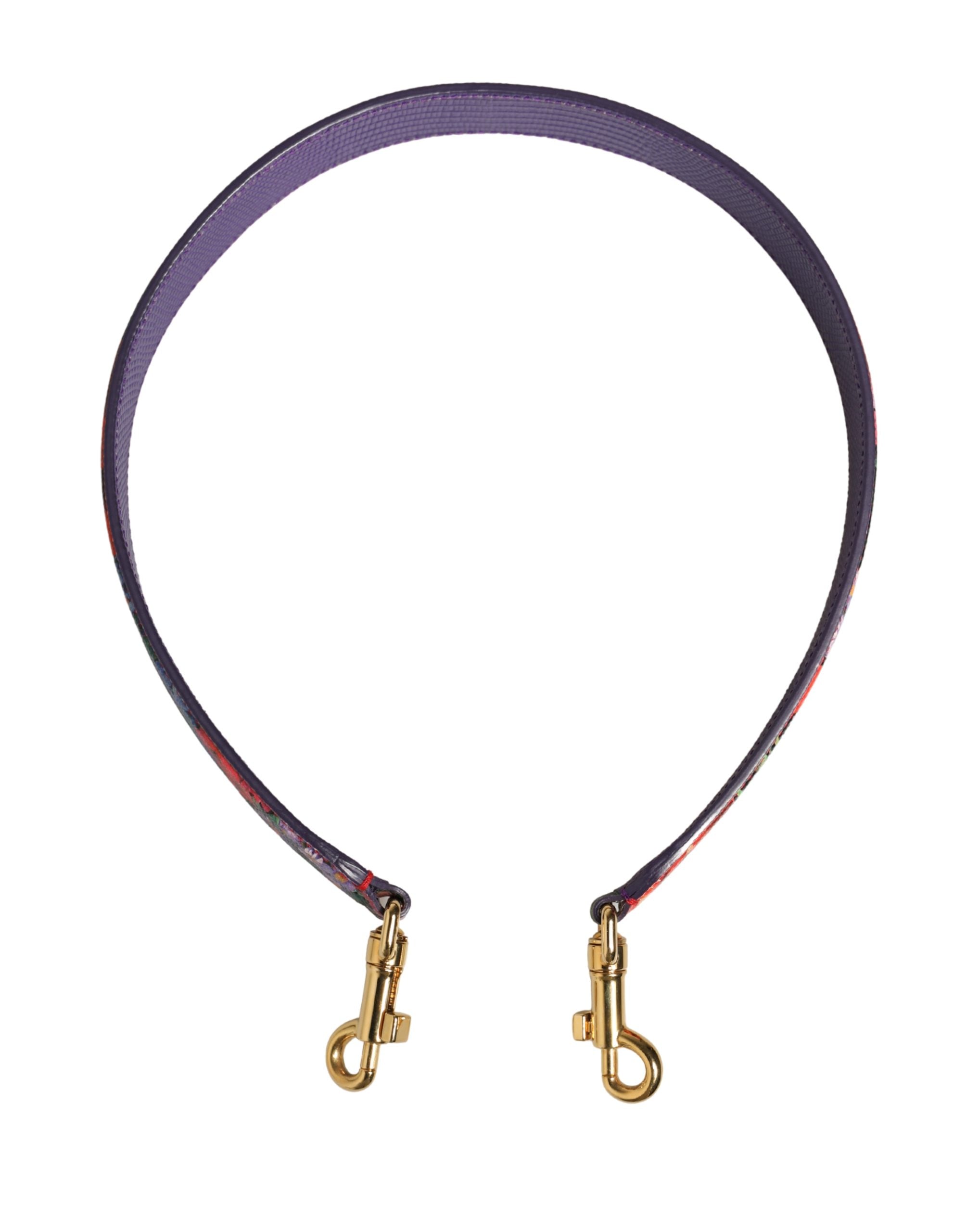 Dolce & Gabbana Multicolor Floral Leather Bag Accessory Shoulder Strap Dolce & Gabbana