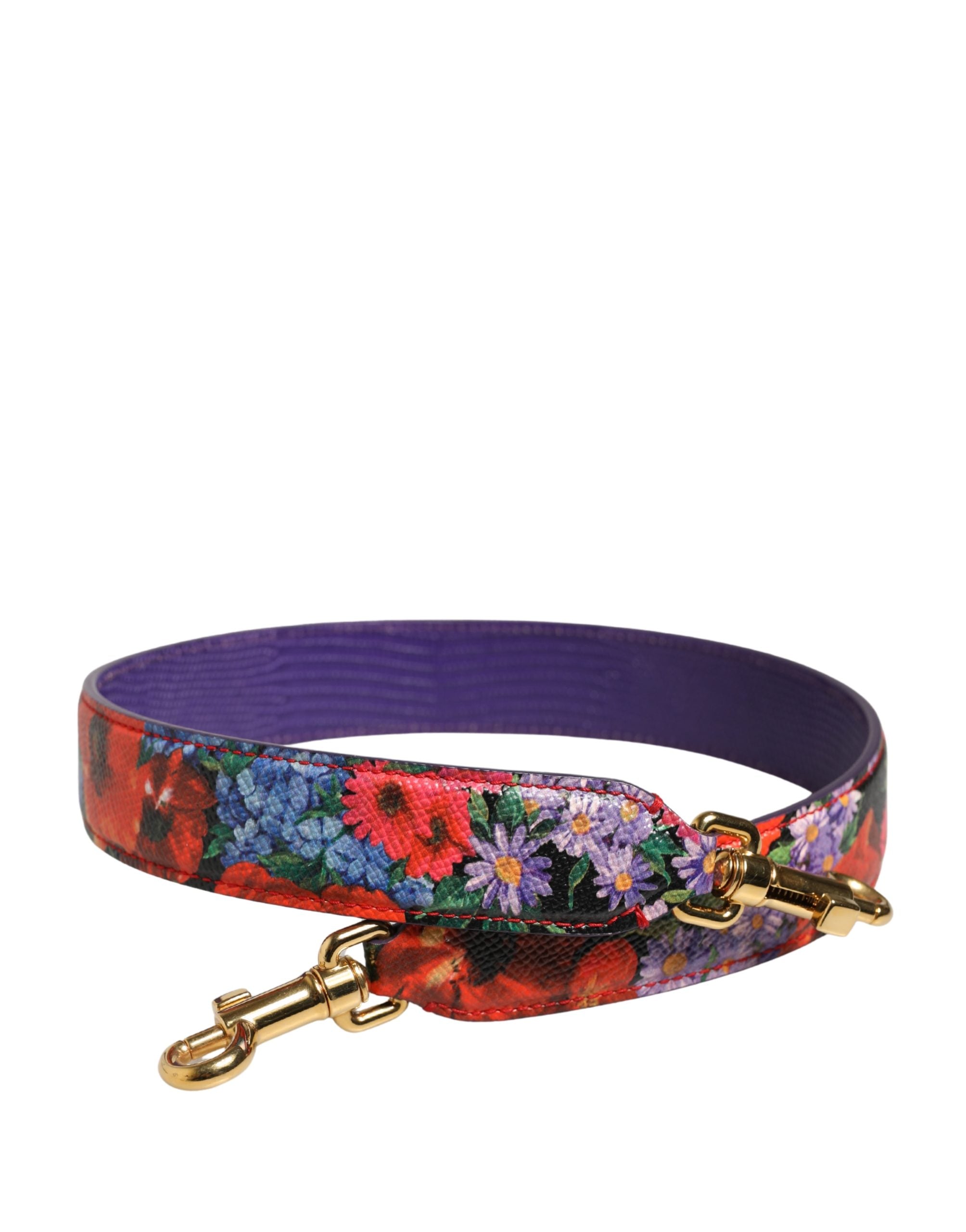 Dolce & Gabbana Multicolor Floral Leather Bag Accessory Shoulder Strap Dolce & Gabbana