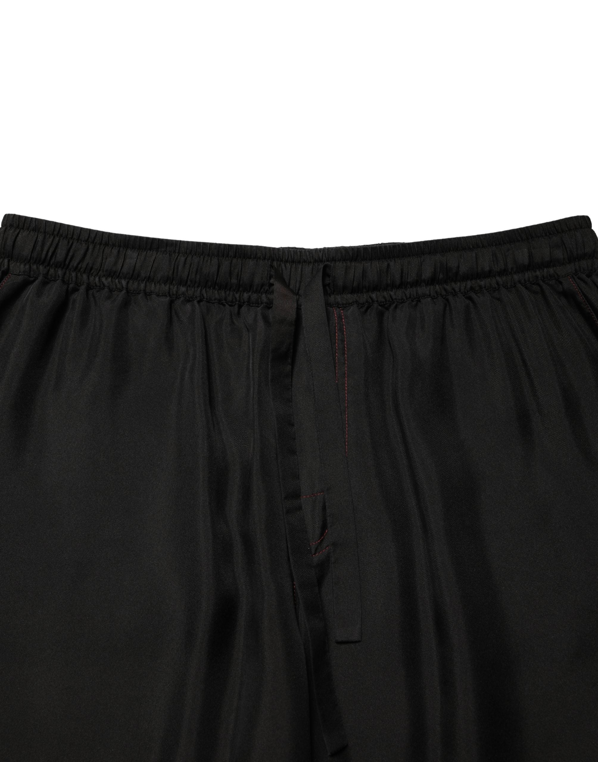 Dolce & Gabbana Black Silk Drawstring Men Bermuda Shorts Dolce & Gabbana