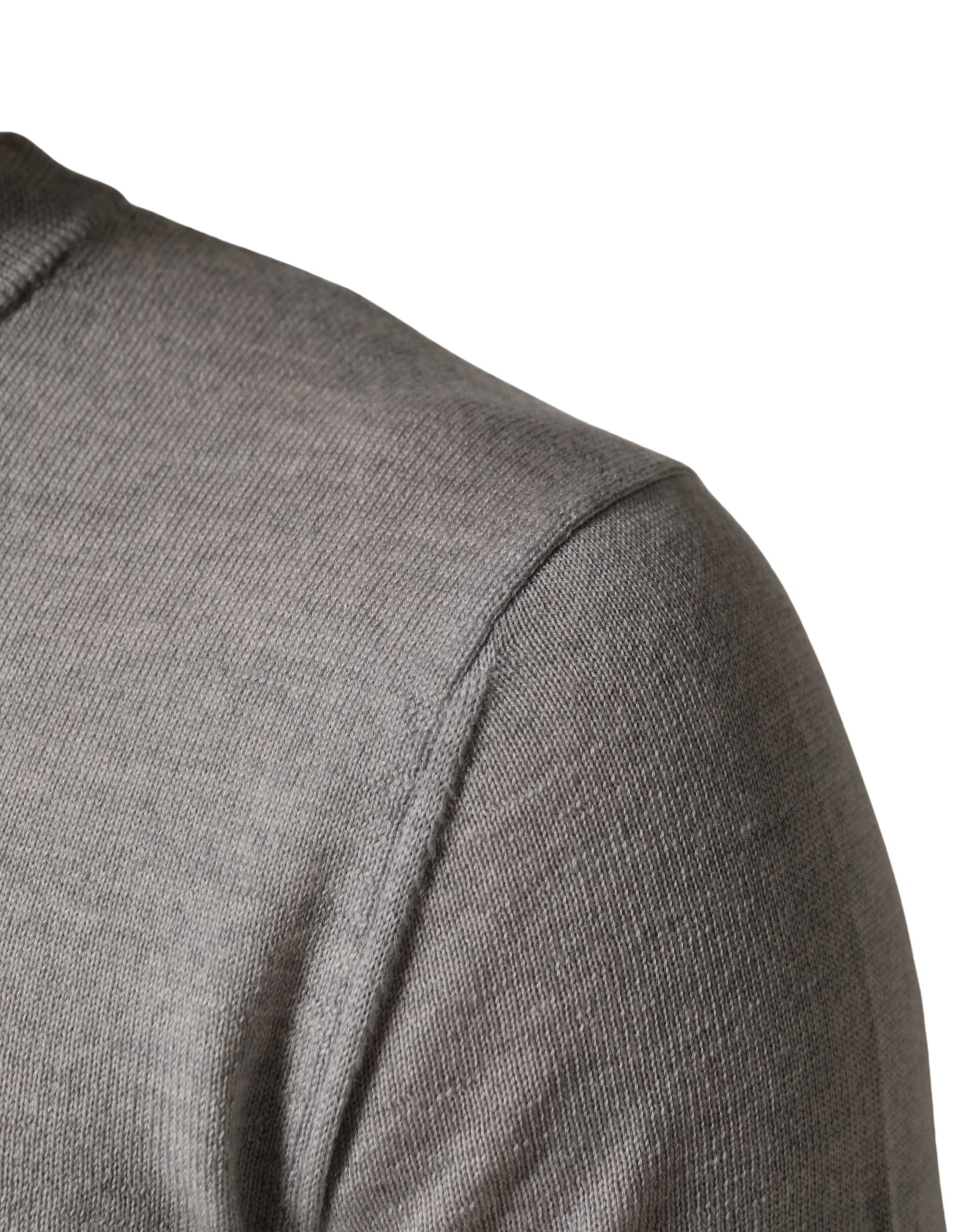 Dolce & Gabbana Gray Long Sleeves Crew Neck Pullover Sweater Dolce & Gabbana