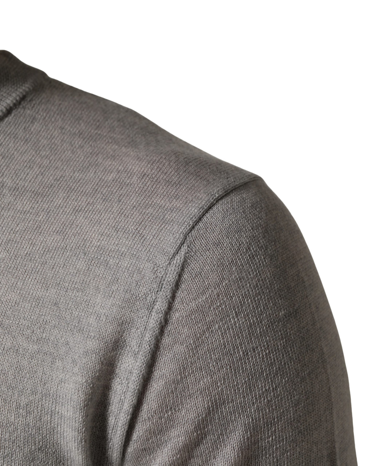 Dolce & Gabbana Gray Long Sleeves Crew Neck Pullover Sweater