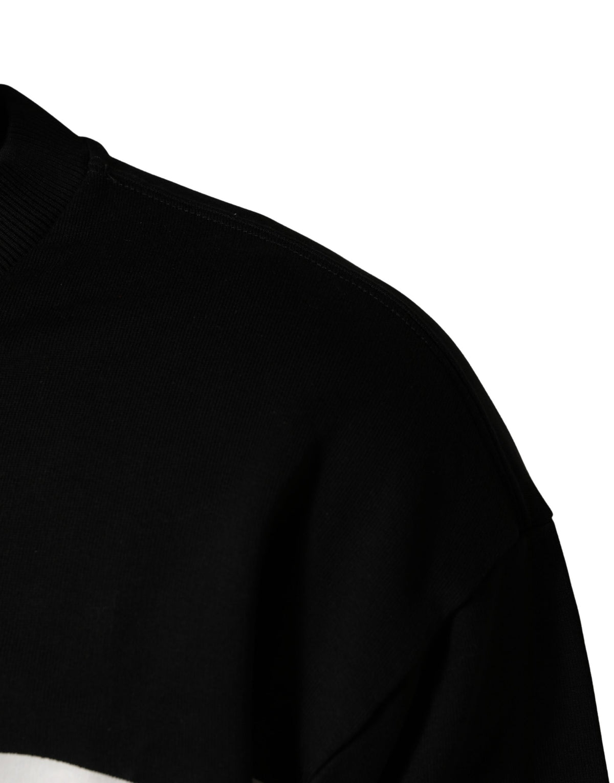 Dolce & Gabbana Black Logo Milano Cotton Sweatshirt Sweater
