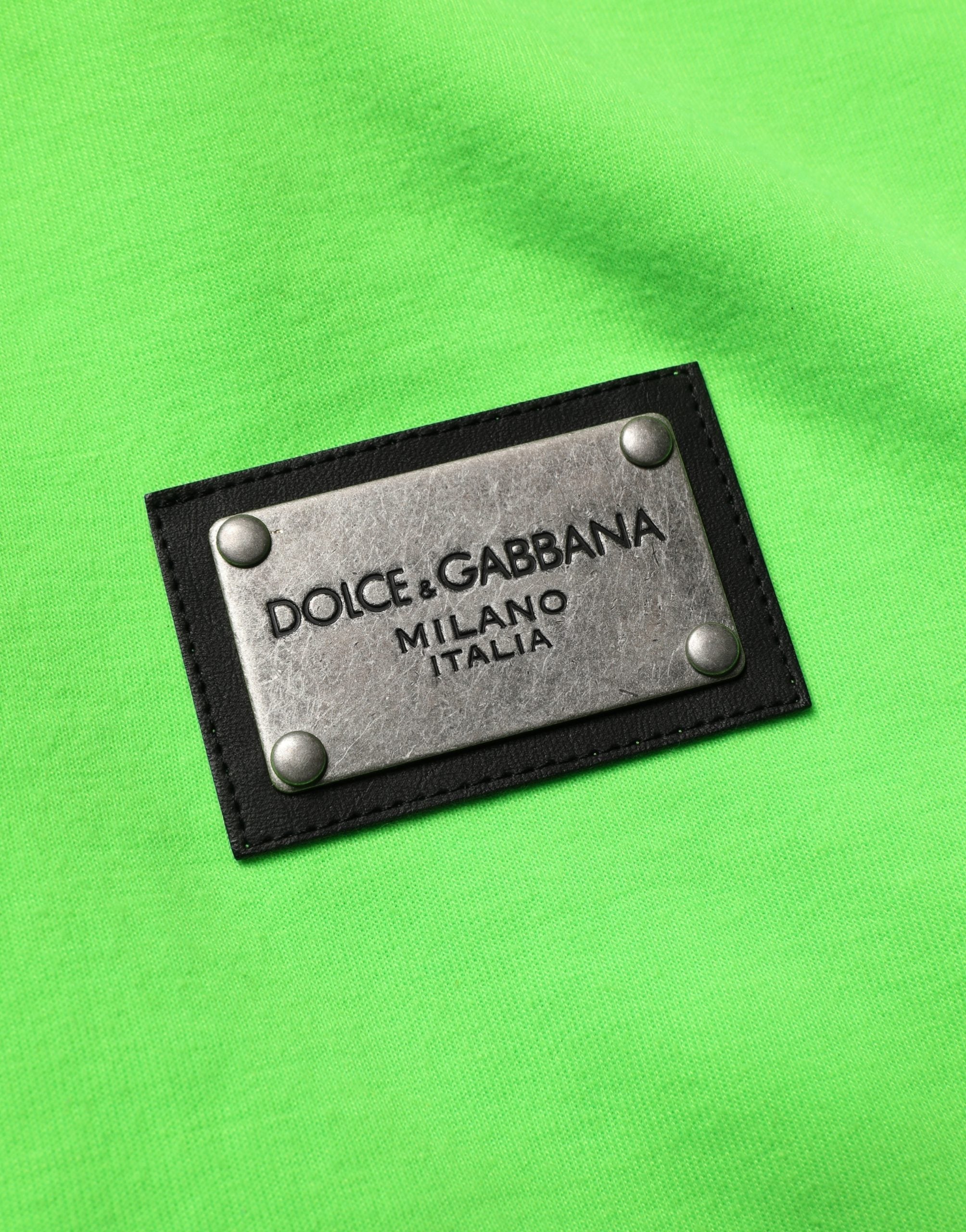 Dolce & Gabbana Green FullZip Fleece HoodedSweatshirt Sweater Dolce & Gabbana