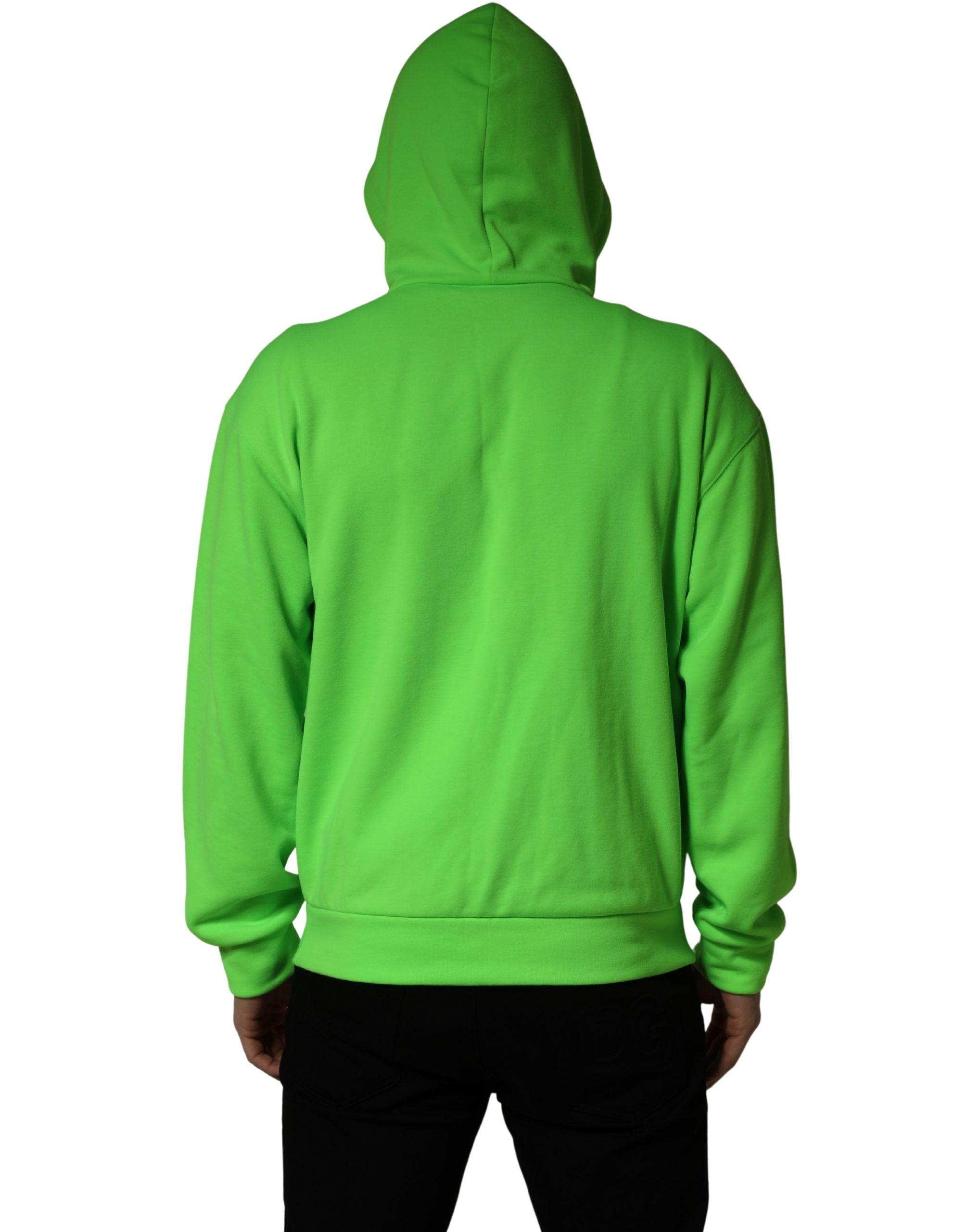 Dolce & Gabbana Green FullZip Fleece HoodedSweatshirt Sweater Dolce & Gabbana