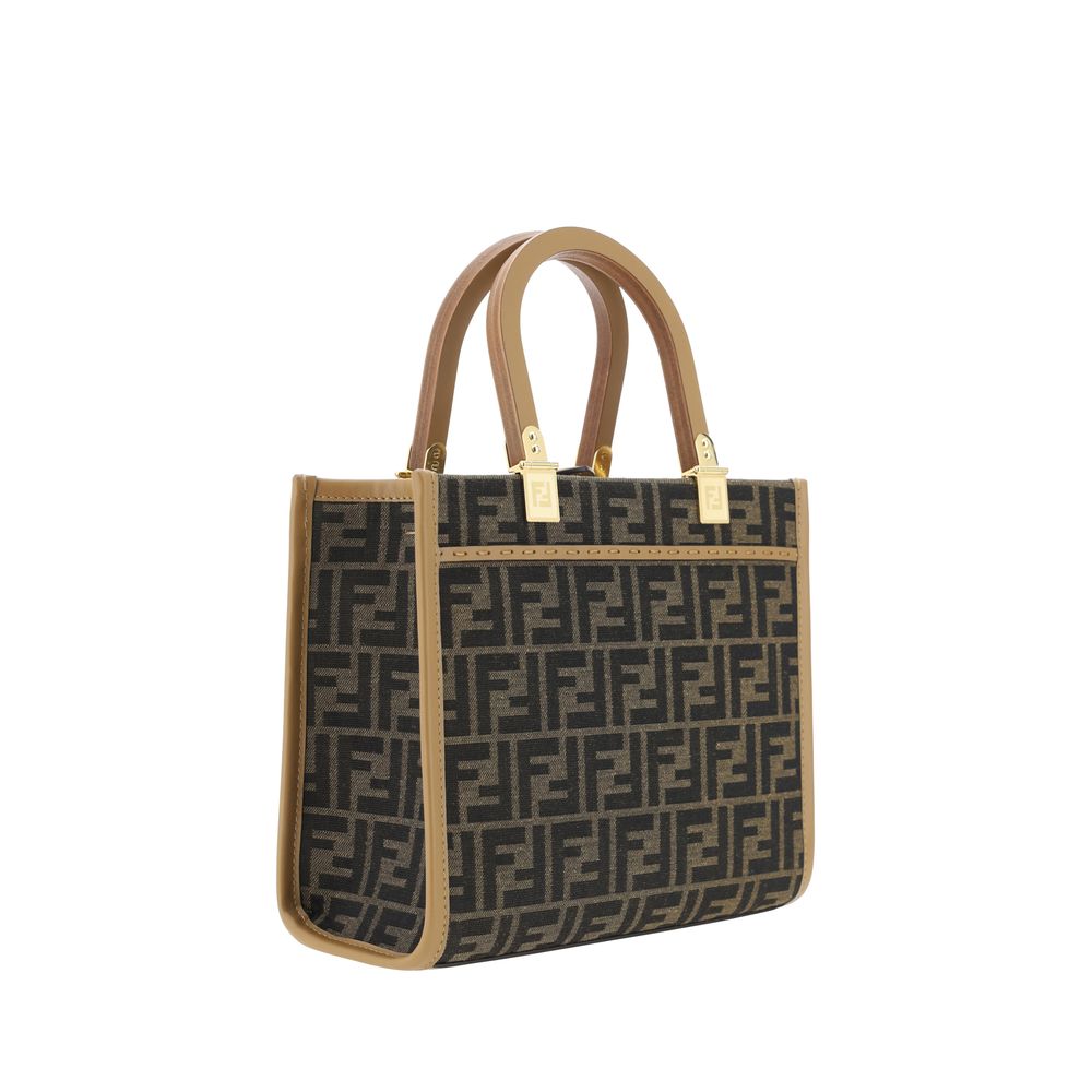 Fendi Brown Fabric Shoulder Bag Fendi