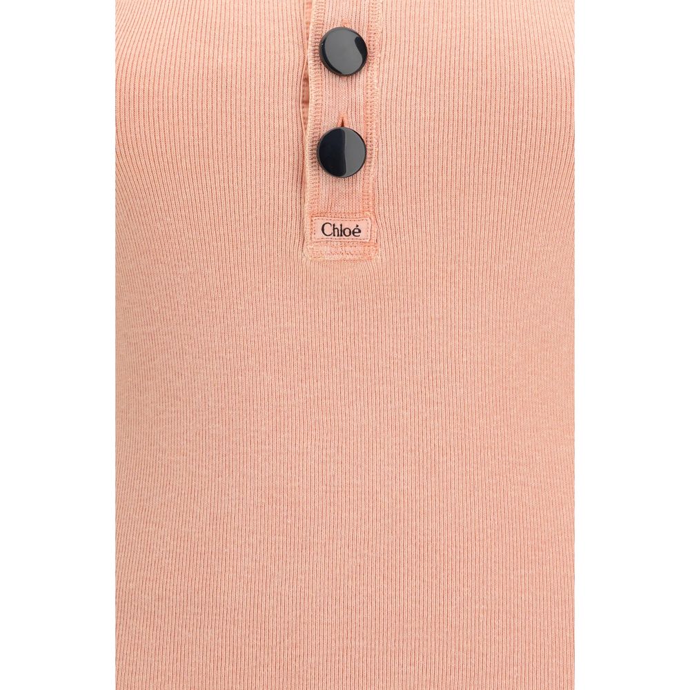 Chloé Multicolor Cotton Sleeveles T-Shirt Chloé