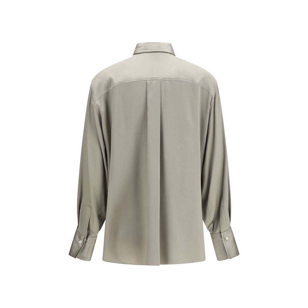 Brunello Cucinelli Bicolor Silk Shirt Brunello Cucinelli