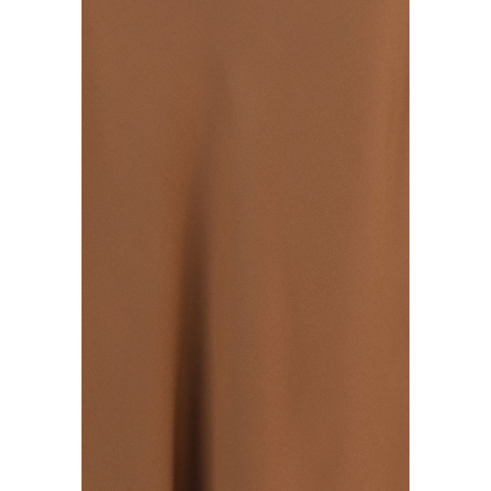 Brunello Cucinelli Brown Acetate Midi Skirt Brunello Cucinelli