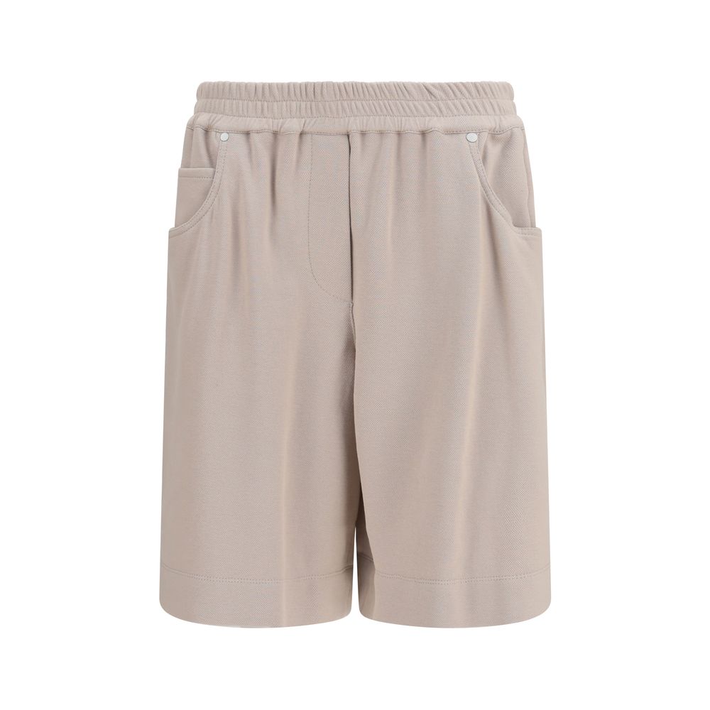 Brunello Cucinelli Beige Cotton Shorts Brunello Cucinelli