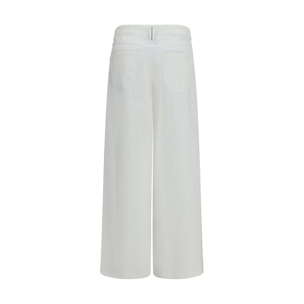 Brunello Cucinelli White Cotton Casual Pants Brunello Cucinelli