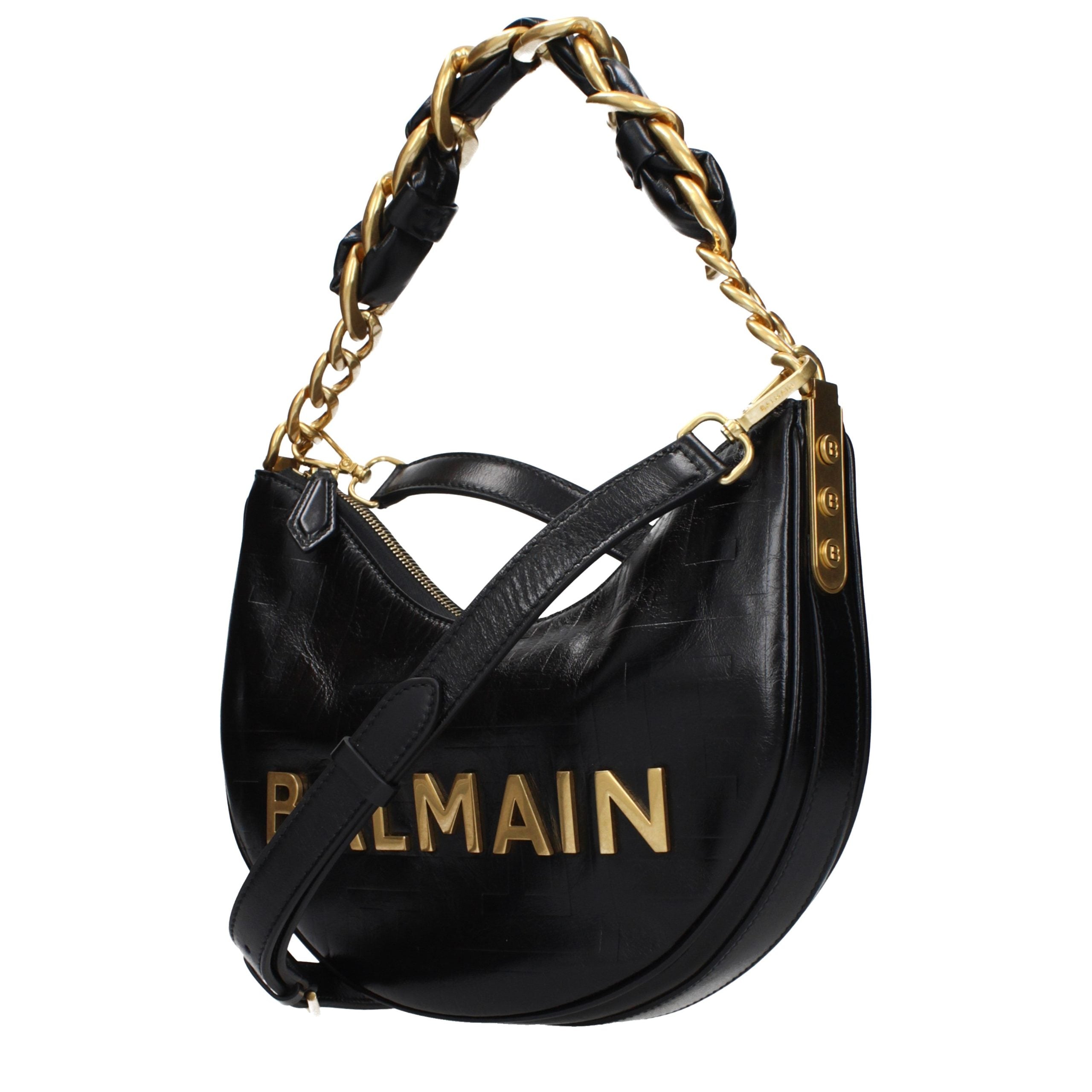 Balmain Black Leather Shoulder Bag Balmain