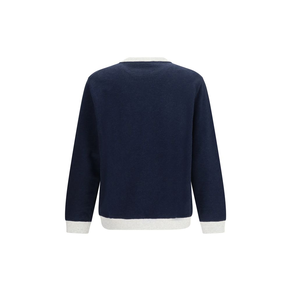 Brunello Cucinelli Blue Cotton Sweatshirt Brunello Cucinelli