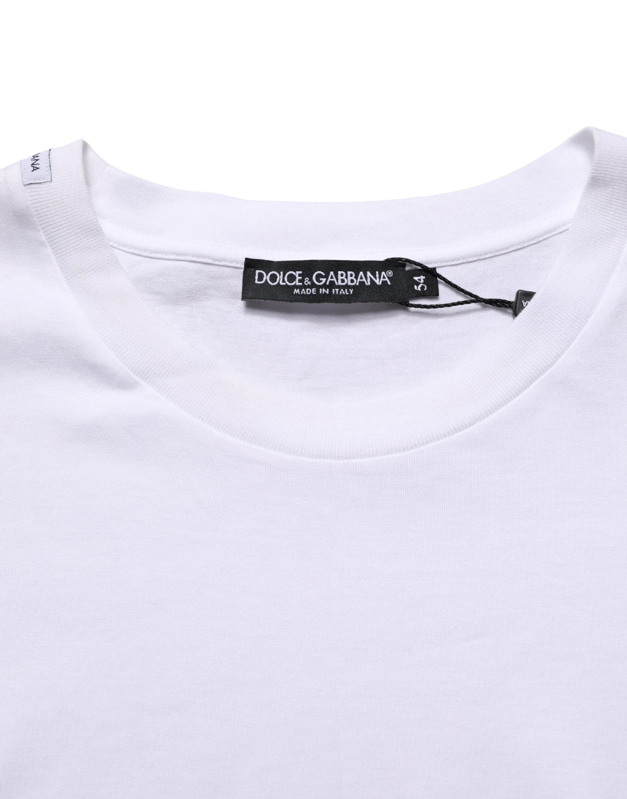 Dolce & Gabbana White Oversized Cotton Men Crew Neck T-shirt Dolce & Gabbana