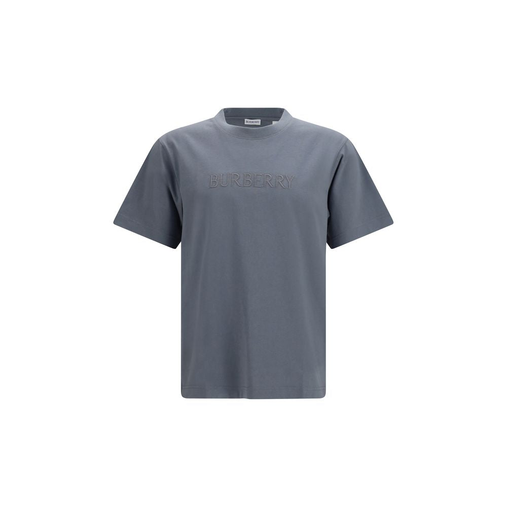 Burberry Gray Cotton T-Shirt Burberry