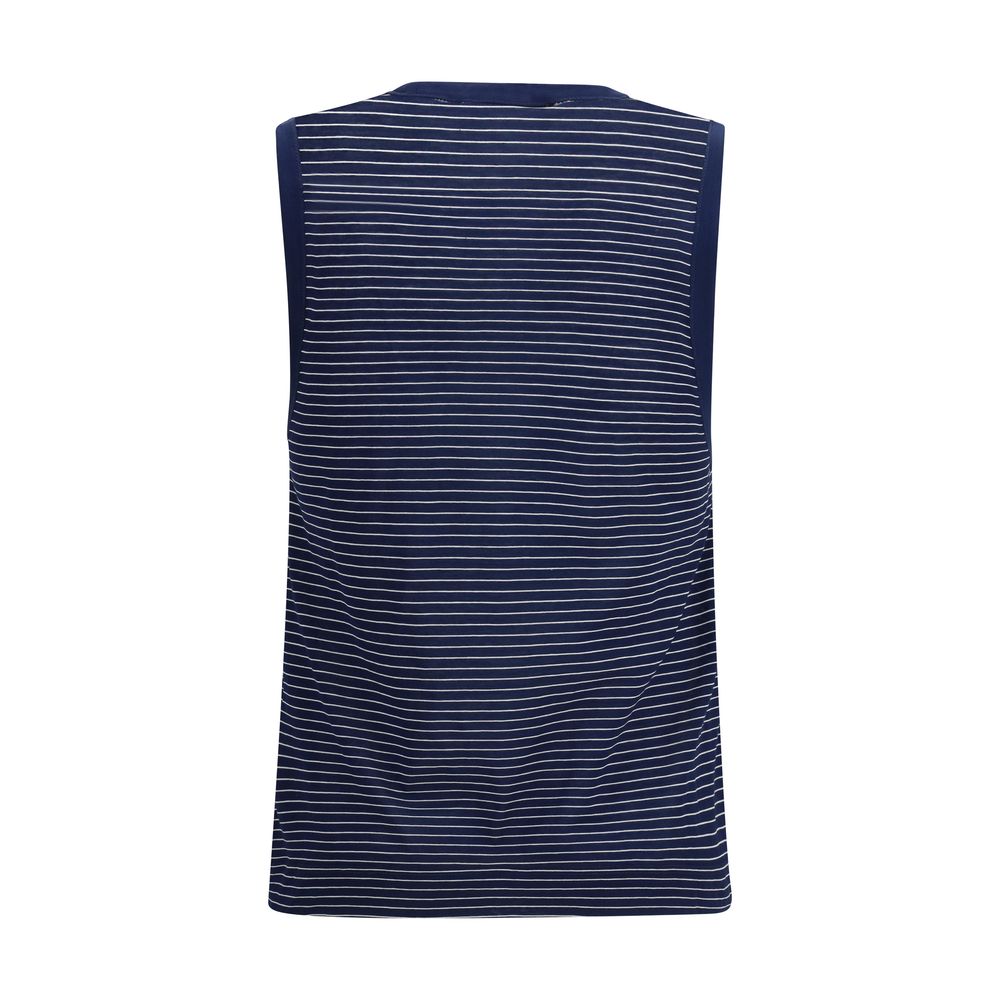 Ami Paris Blue Cotton Tank Tops Ami Paris