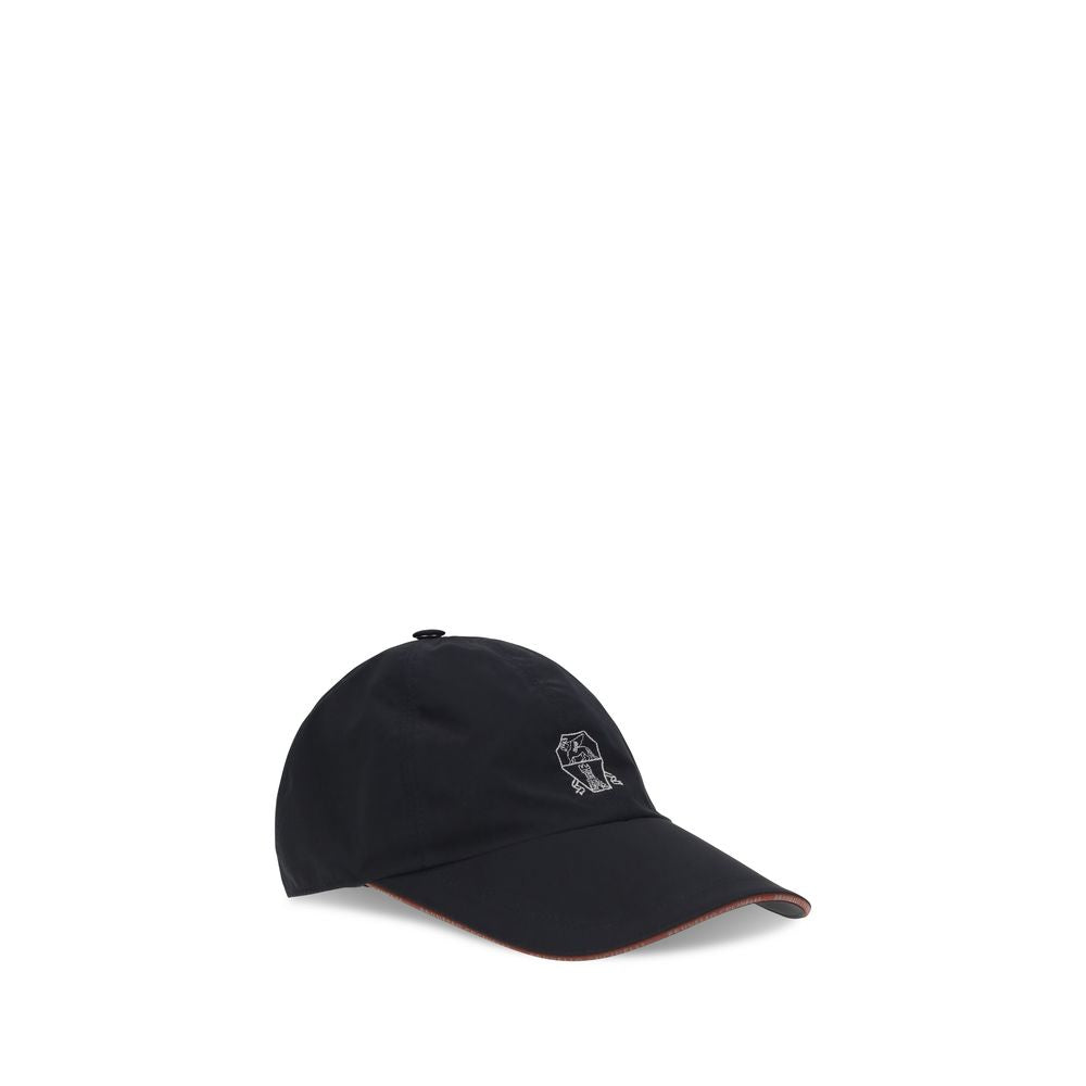 Brunello Cucinelli Blue Cotton Cap (Baseball Hat) Brunello Cucinelli