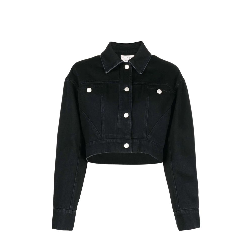 Alexander McQueen Black Cotton Denim Jacket Alexander McQueen