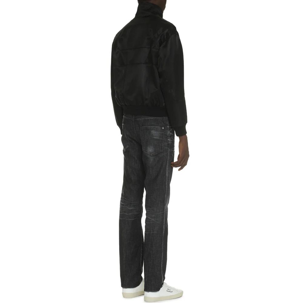 Saint Laurent Black Silk Bomber Saint Laurent